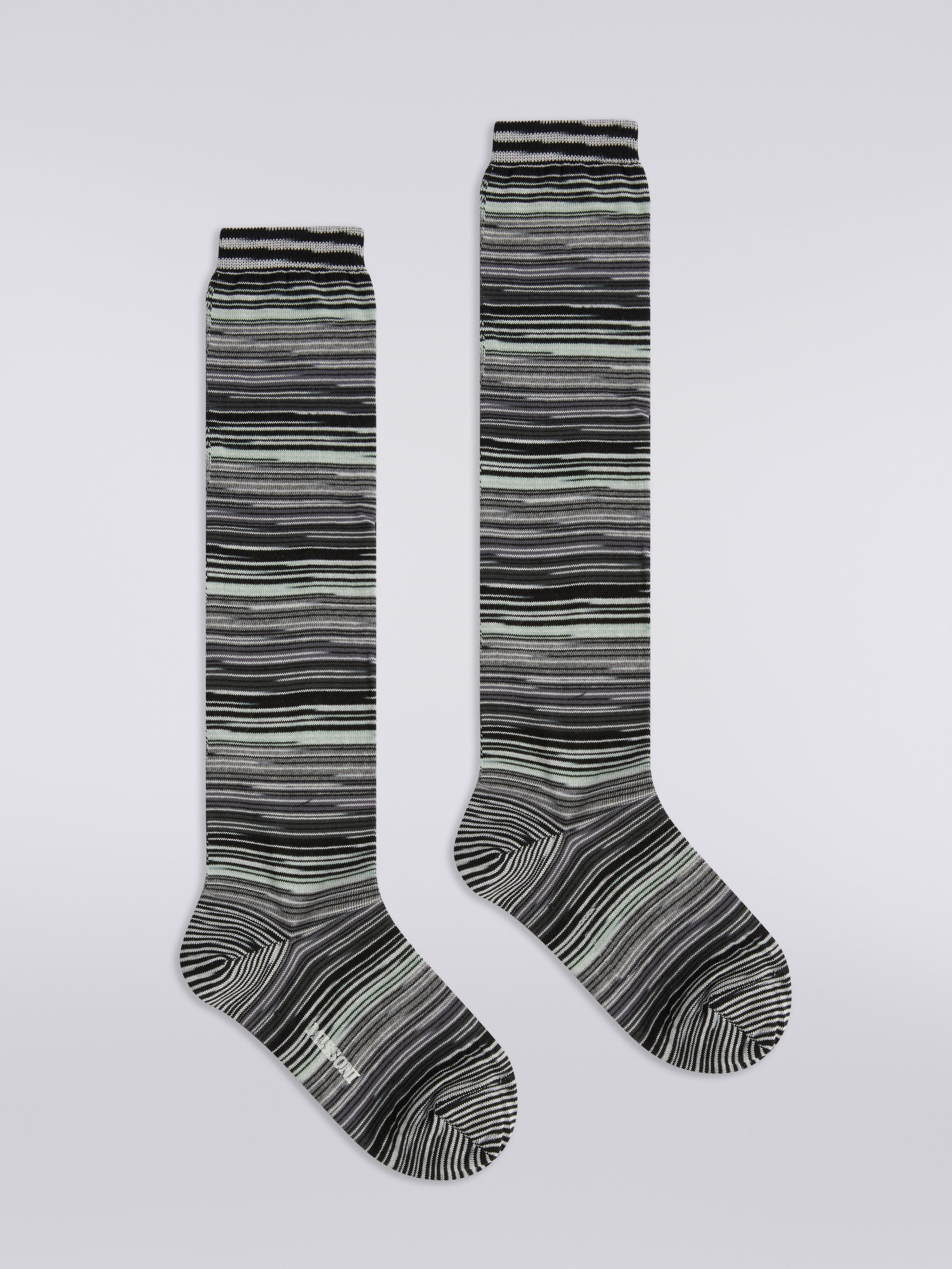 Slub cotton blend socks, Multicoloured  - 0