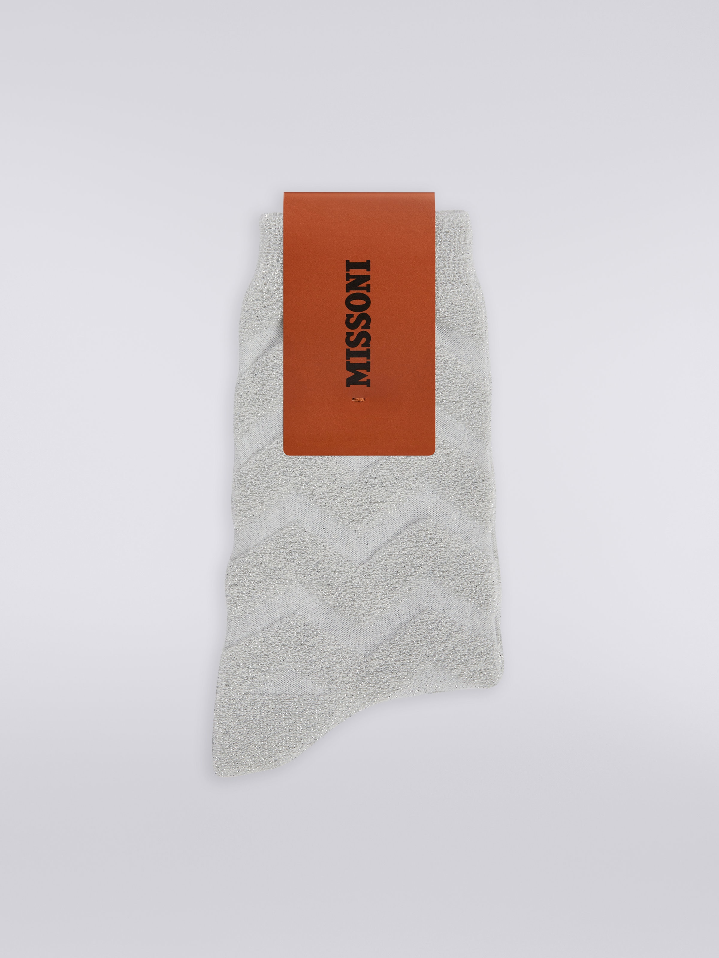 Short zigzag cotton and nylon socks , Multicoloured  - 1