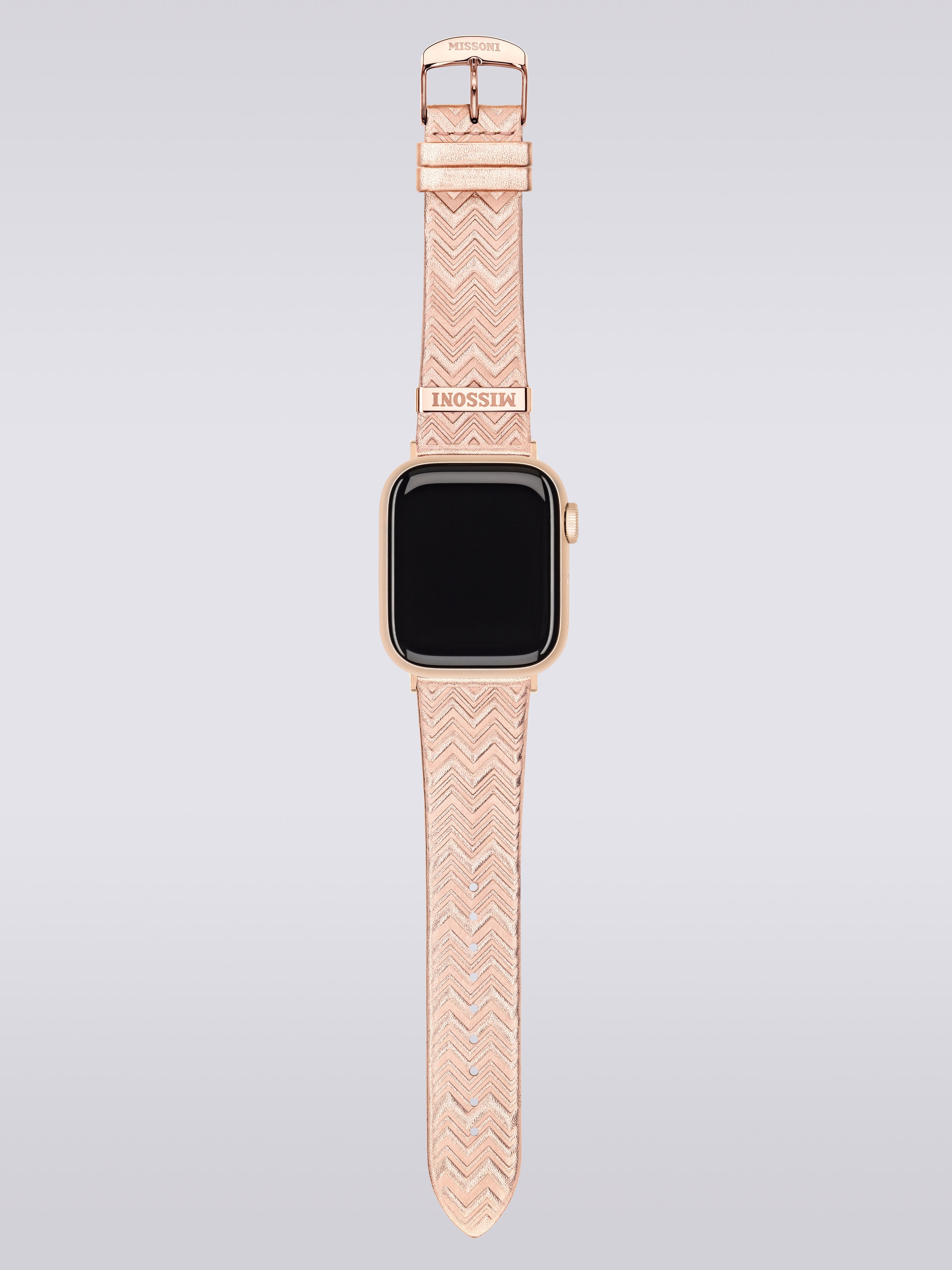Missoni-Armband aus Leder und Stoff für Apple Watch©, Beige - 1