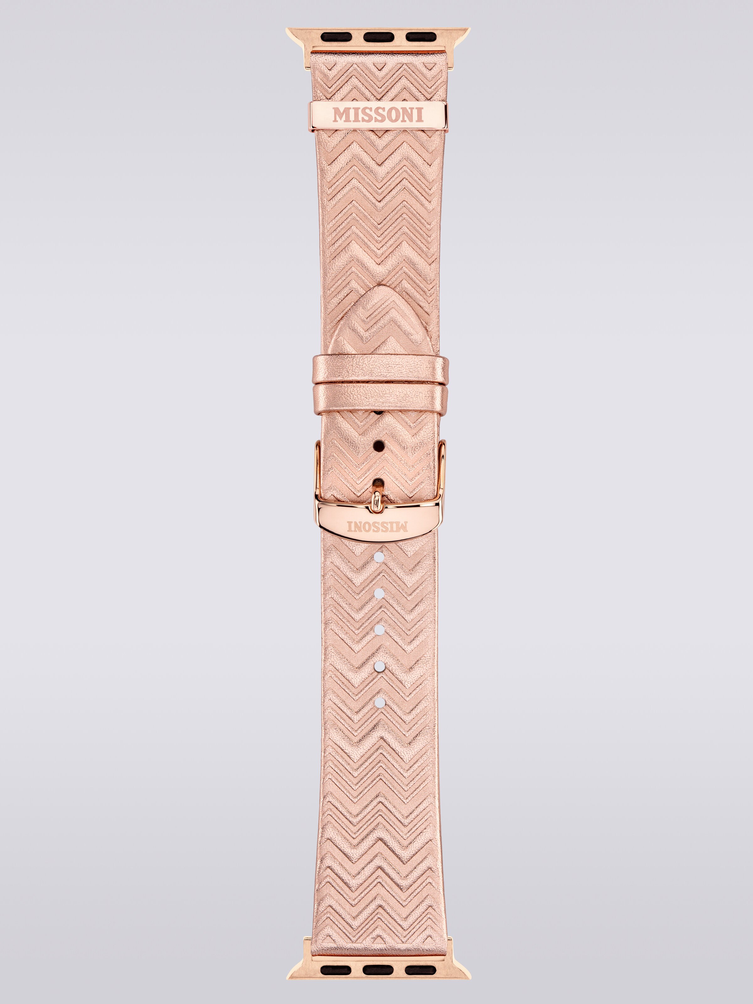 Missoni-Armband aus Leder und Stoff für Apple Watch©, Beige - 2