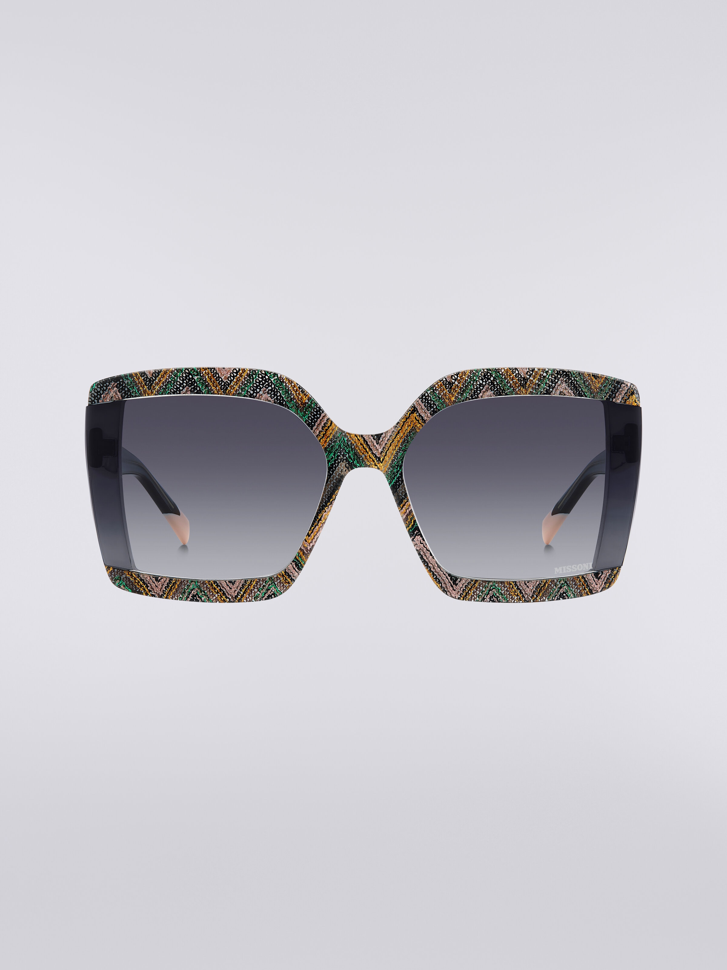 Square sunglasses with fabric inserts Multicoloured | Missoni