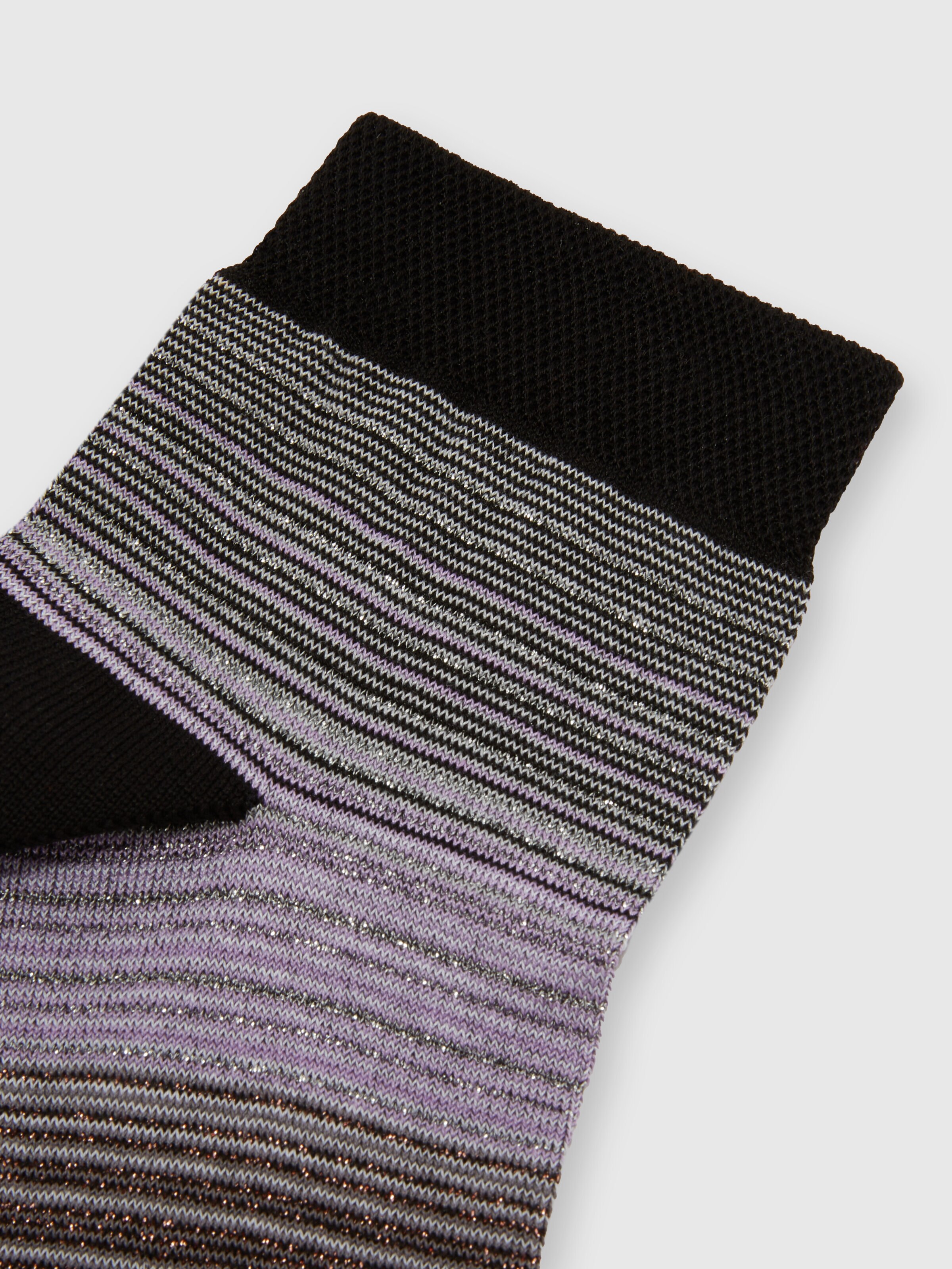 Ringelsocken aus Baumwolle und Nylon, Mehrfarbig  - 2