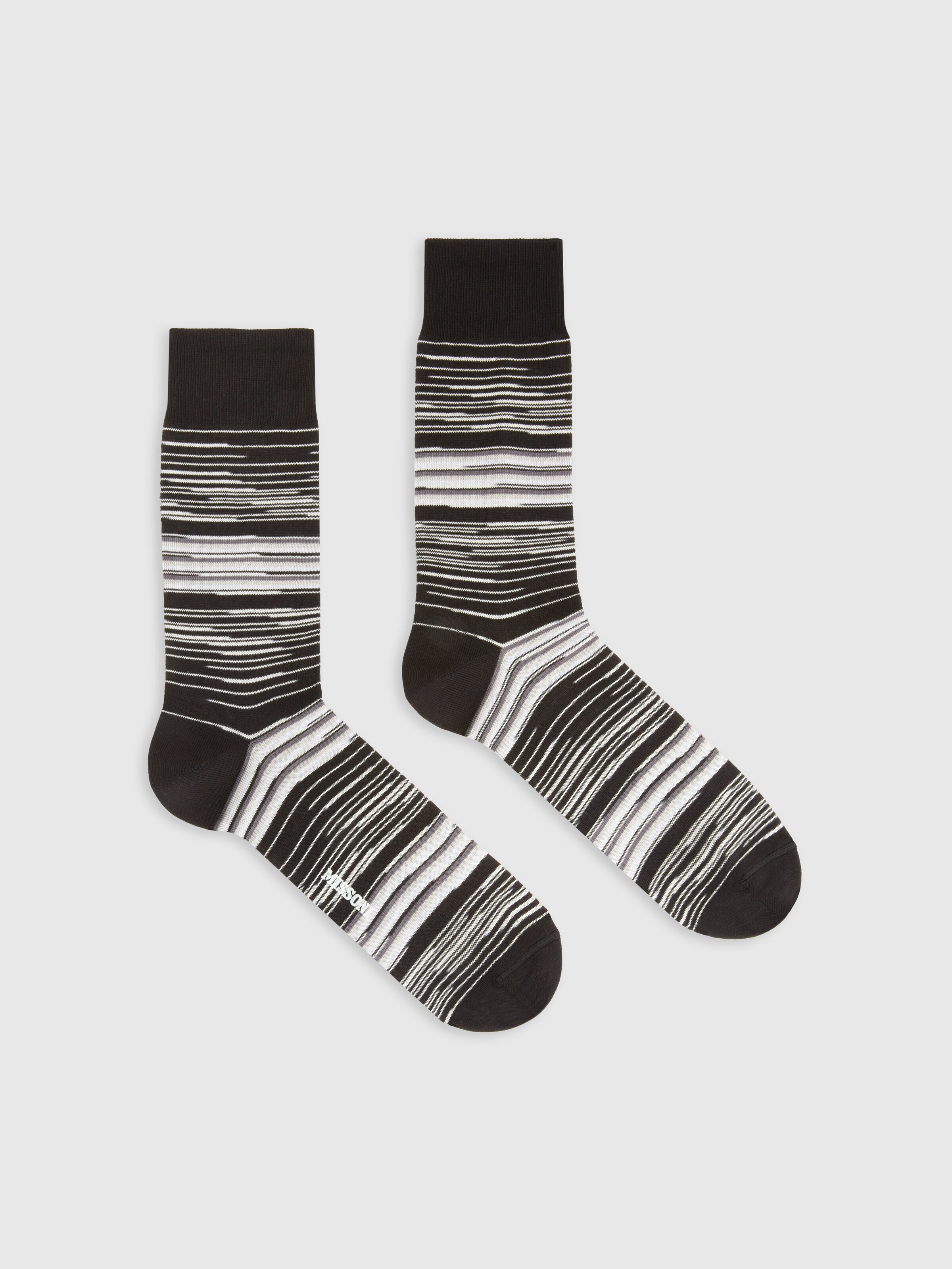 Kurze Socken aus Baumwollmischgewebe in Flammgarnoptik, Mehrfarbig  - 0