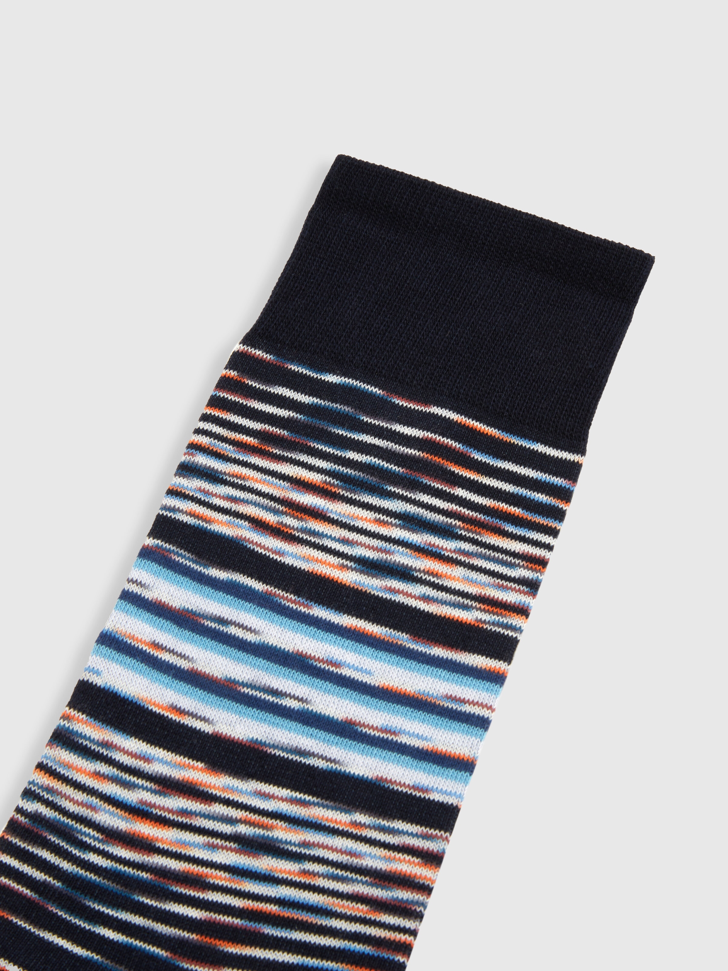 Kurze Socken aus Baumwollmischgewebe in Flammgarnoptik, Mehrfarbig  - 2