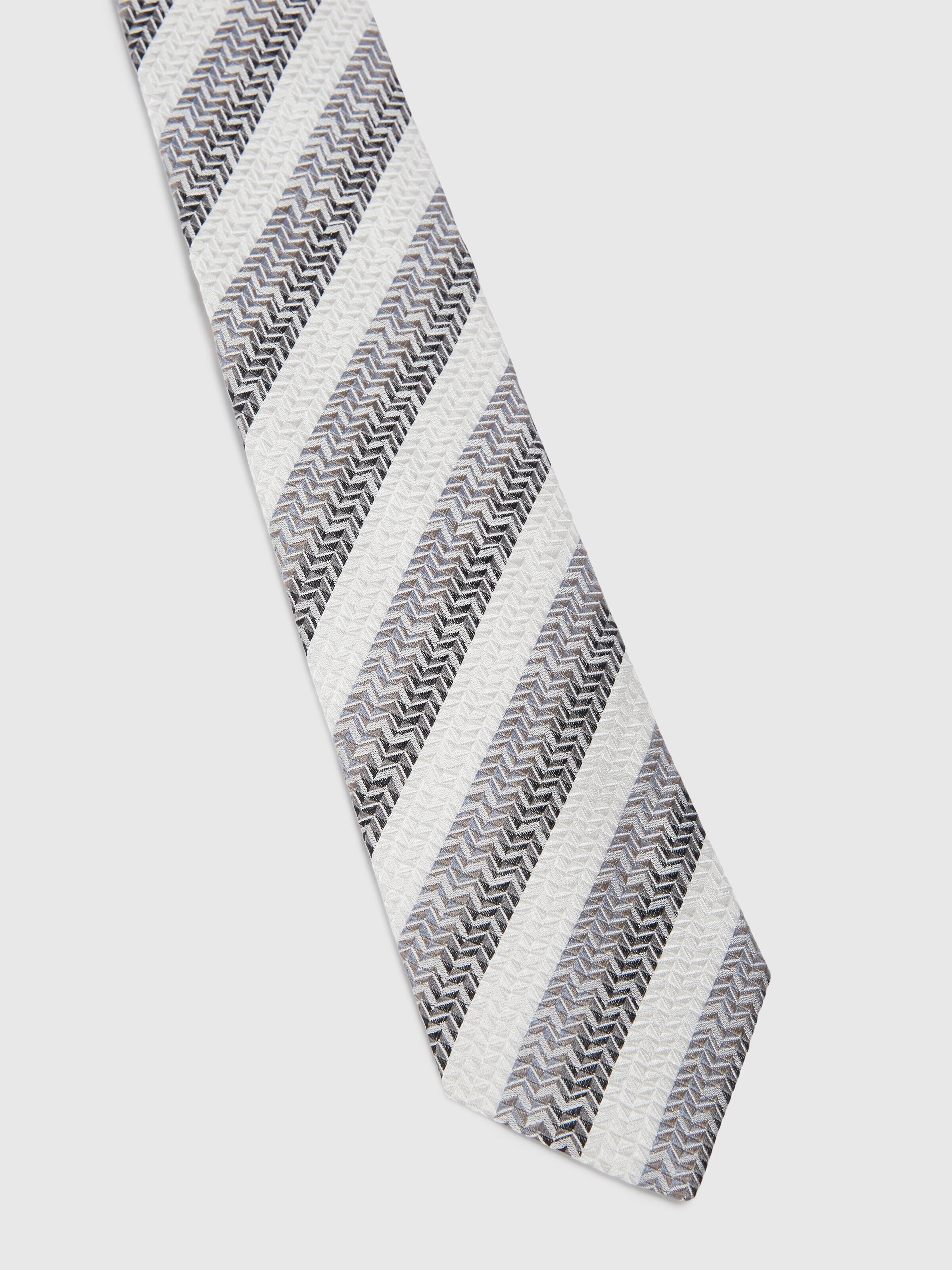 Corbata de seda con motivo de espigas, Multicolor  - 1