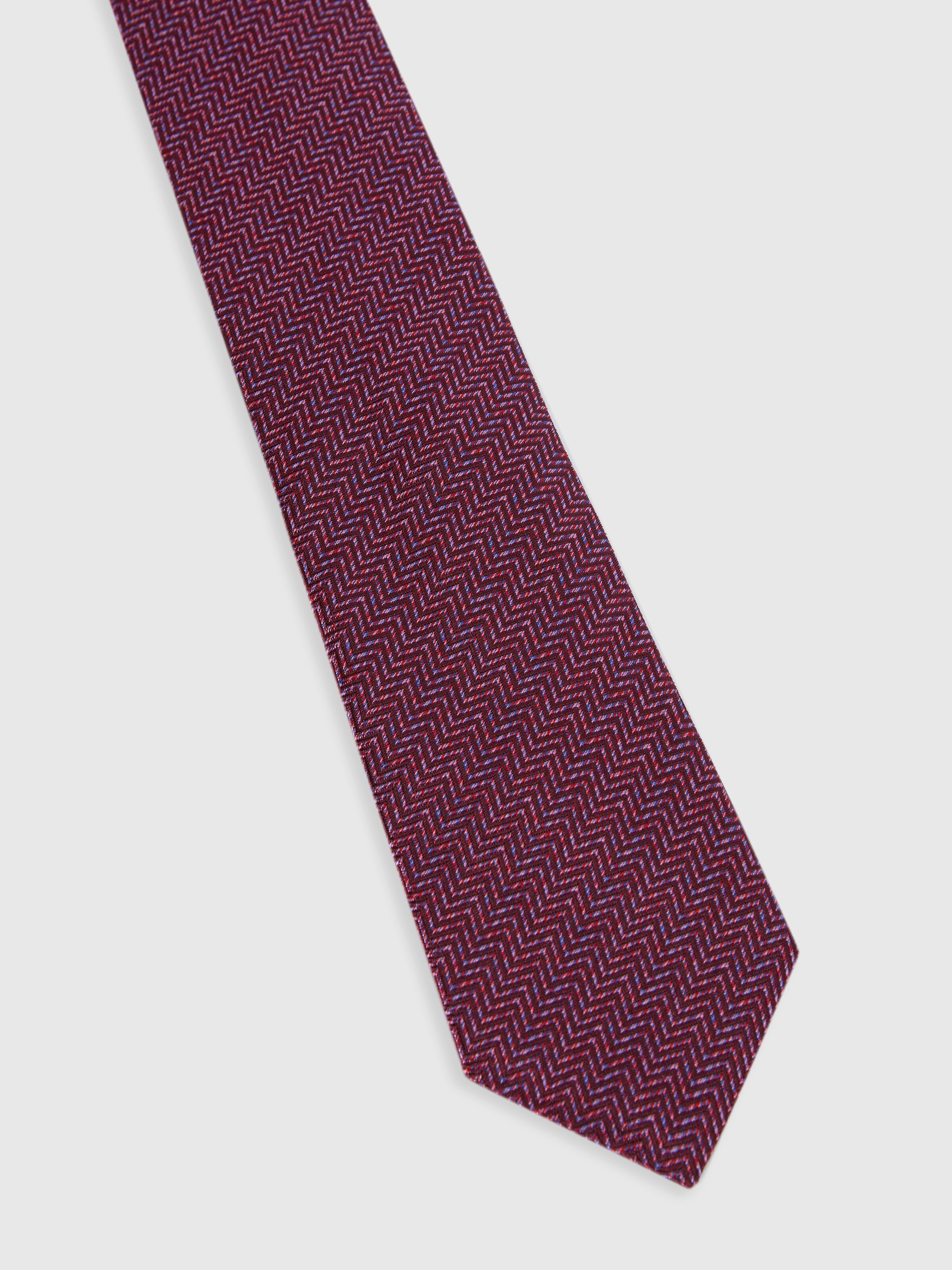 Cravatta in seta chevron, Multicolore  - 1