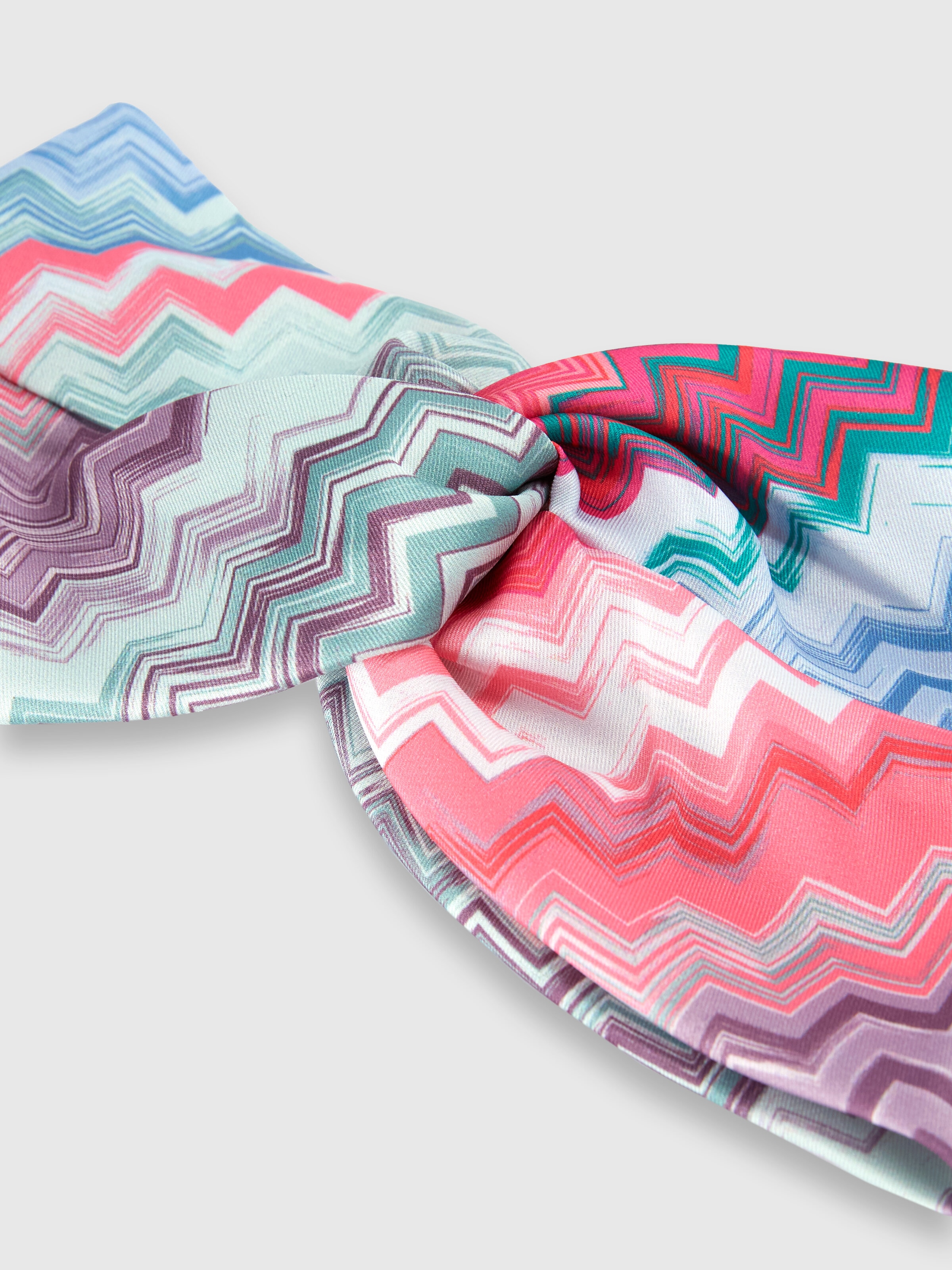 Bandeau en tissu avec motif zig-zag, Multicolore  - 1