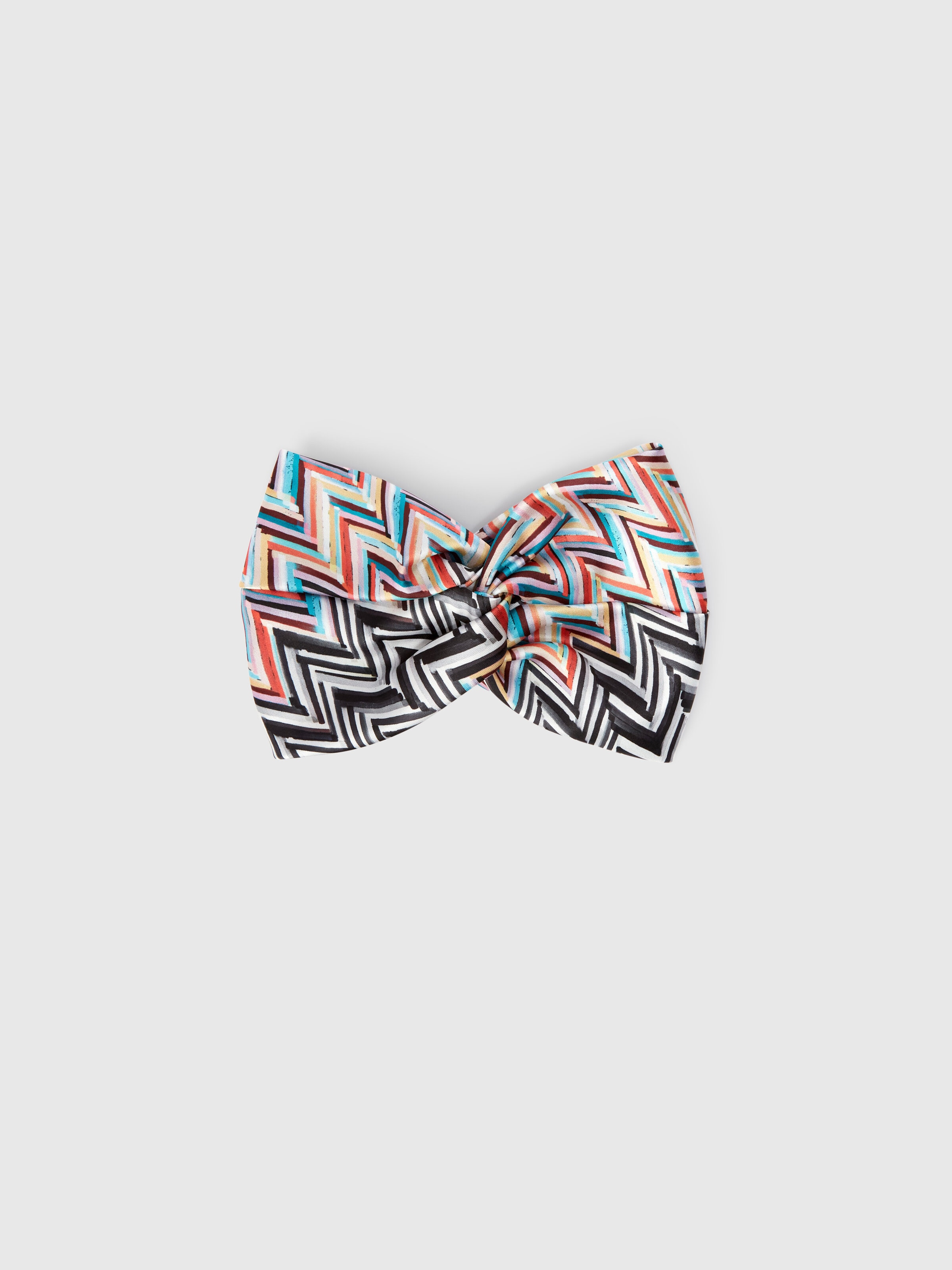 Band in chevron fabric, Multicoloured  - 0