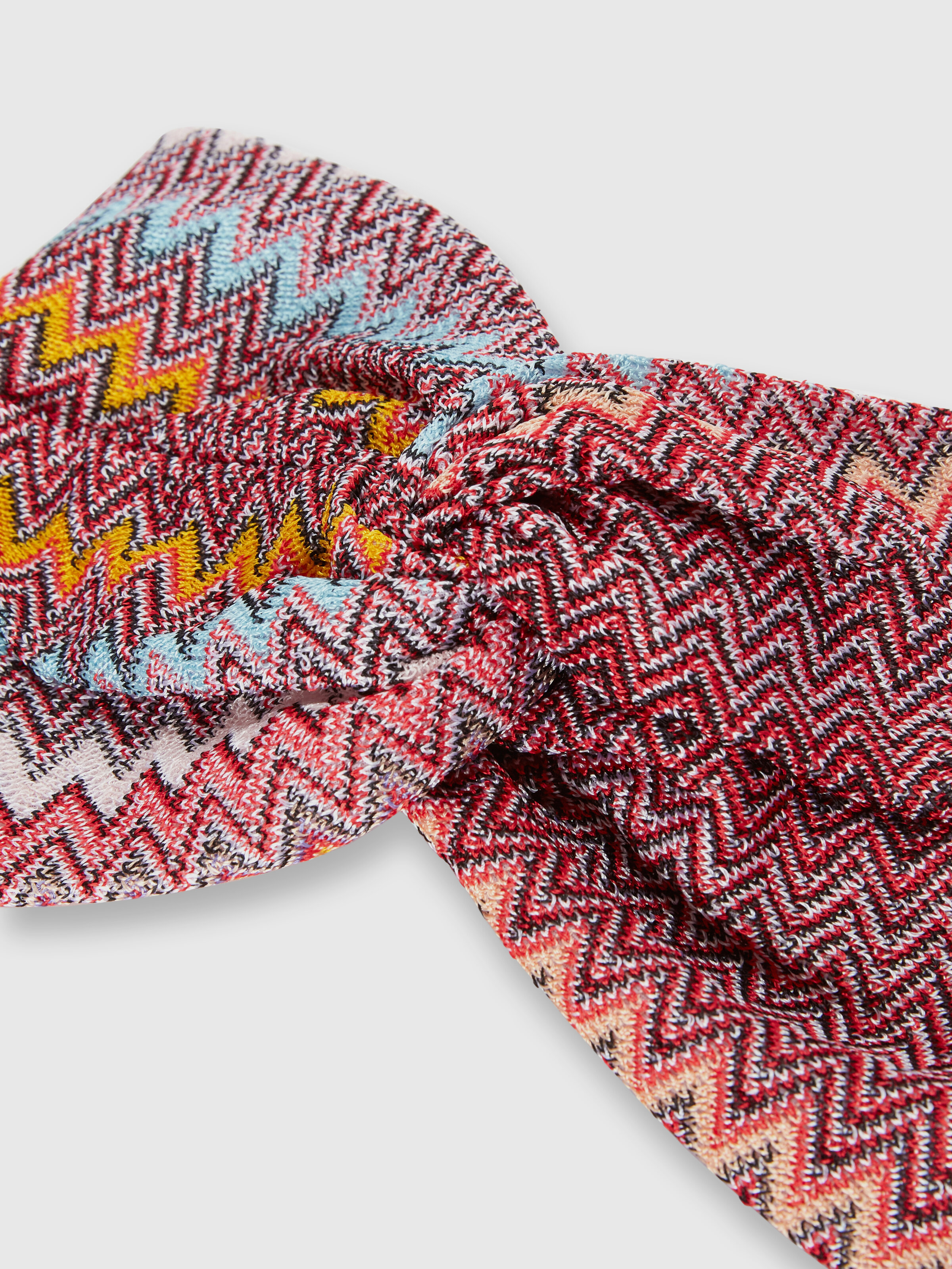 Bandeau en viscose avec motif à chevrons, image size:2400x3200