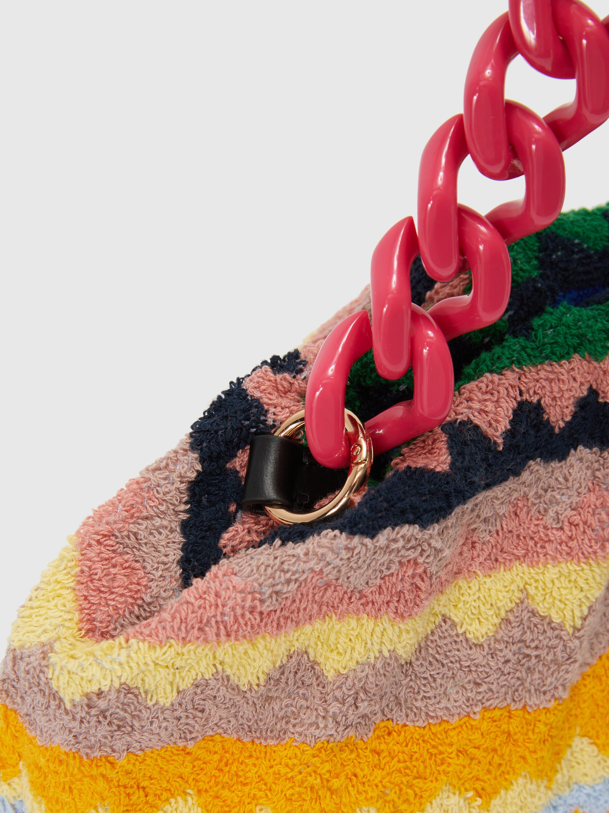Clutch aus Baumwollfrottee mit Zickzackmuster Mehrfarbig | Missoni