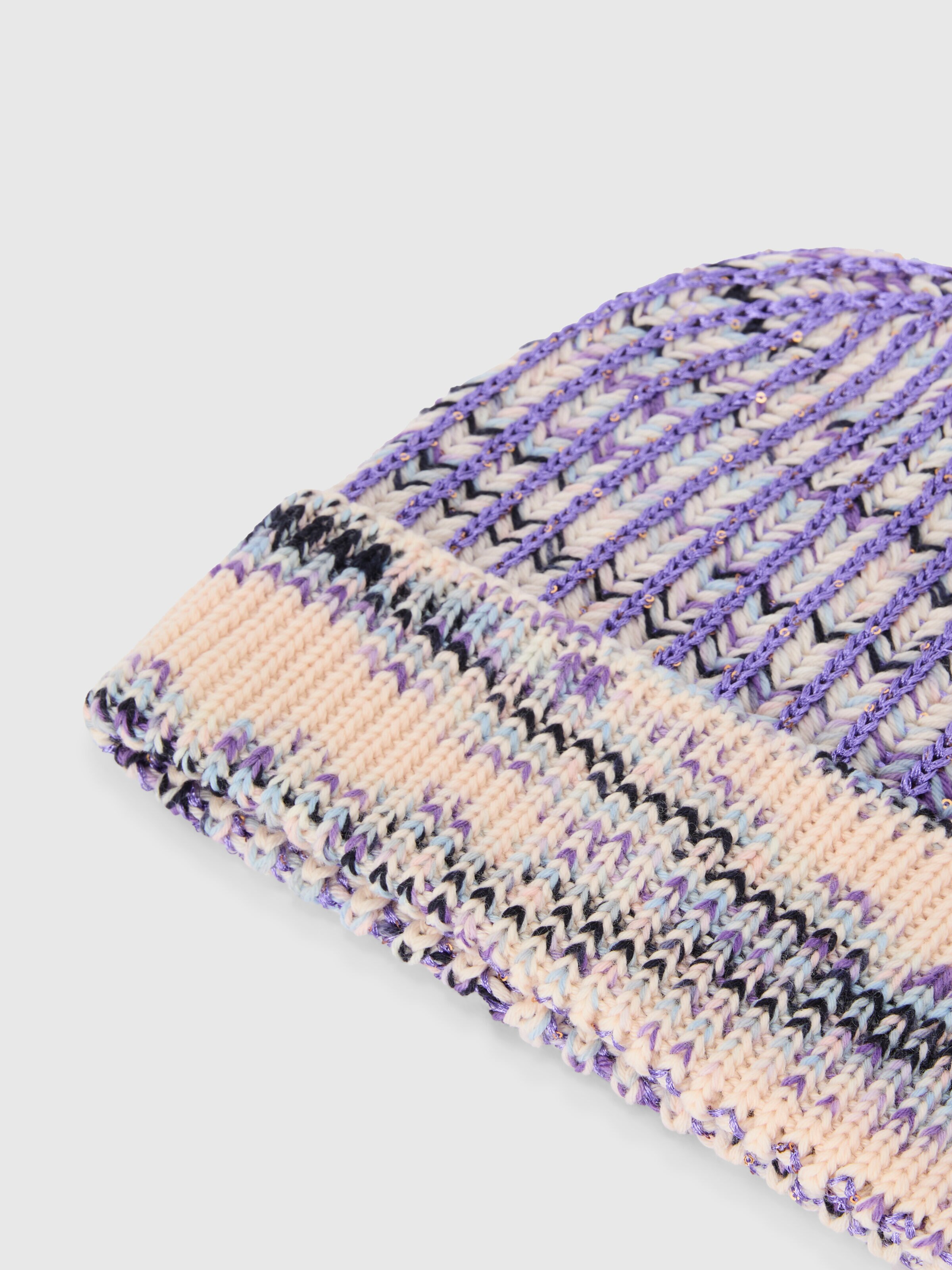 Slub wool blend beanie, Multicoloured  - 1