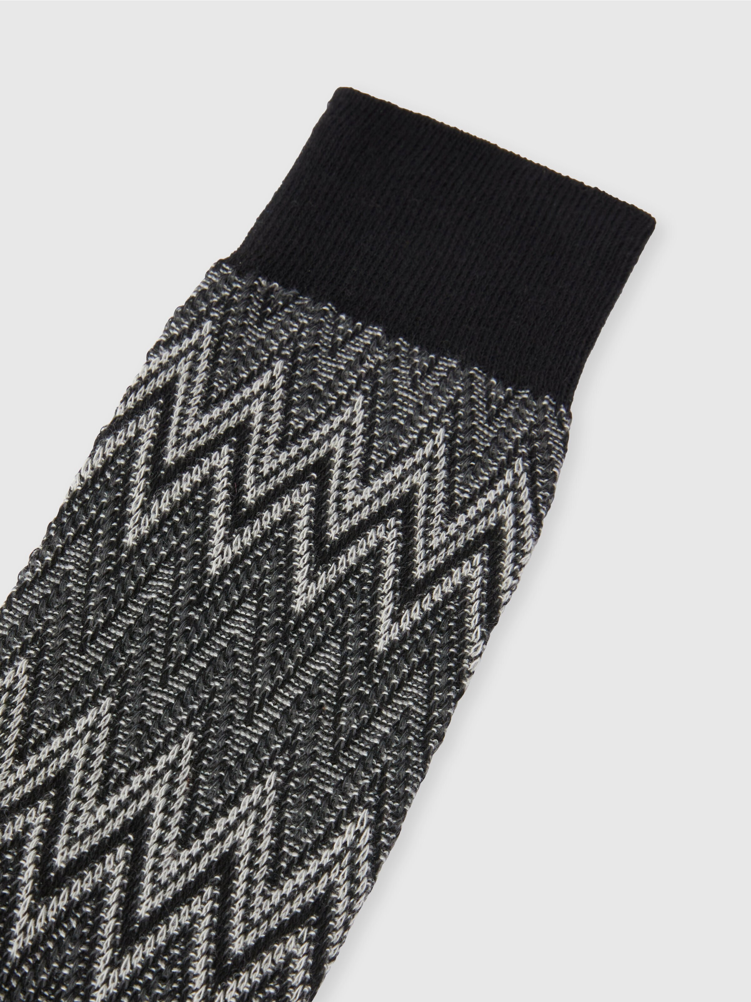 Calcetines de mezcla de algodón en zig zag, Multicolor  - 2