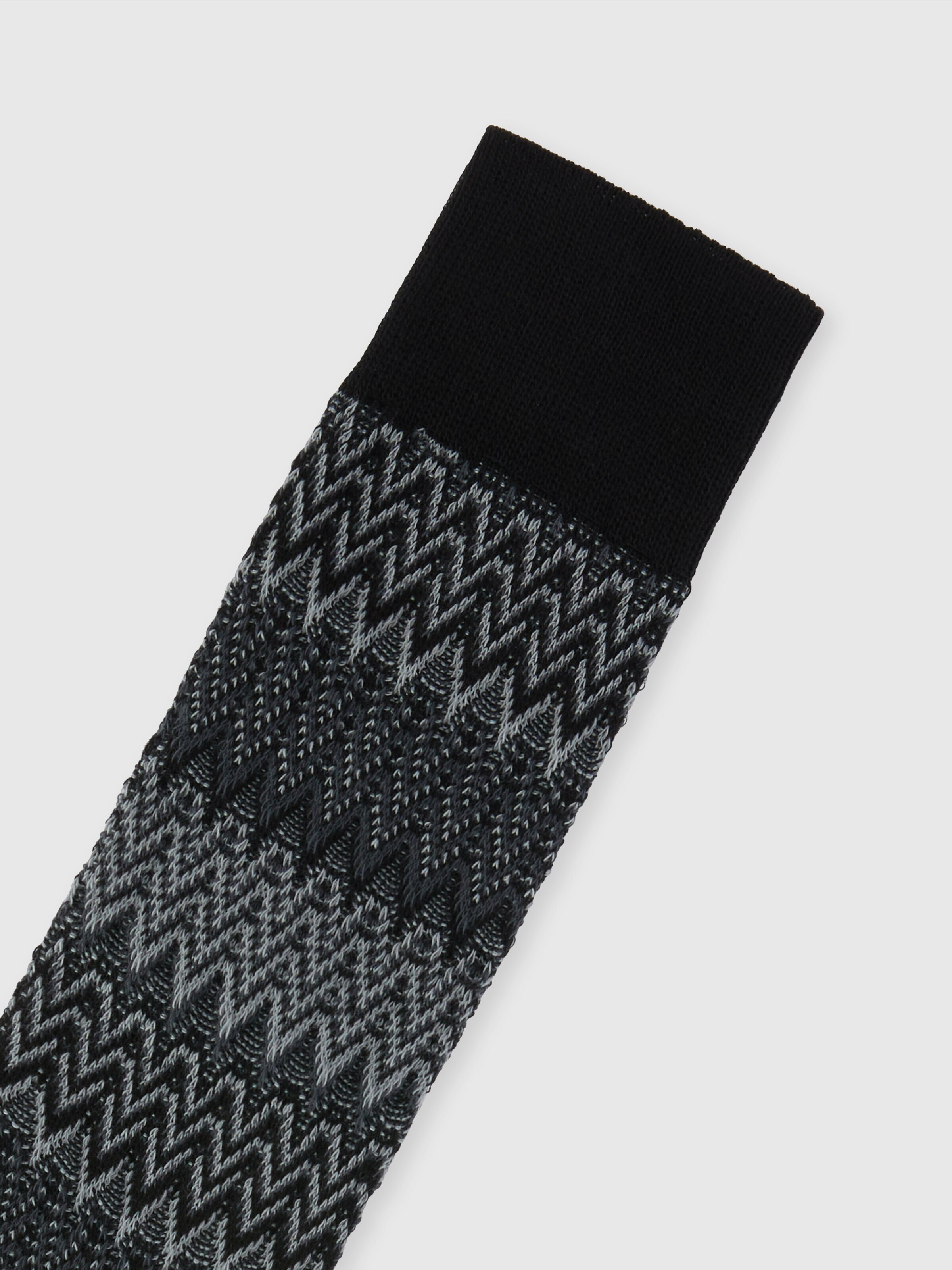 Chevron Socken aus Baumwollmischung, Mehrfarbig  - 2