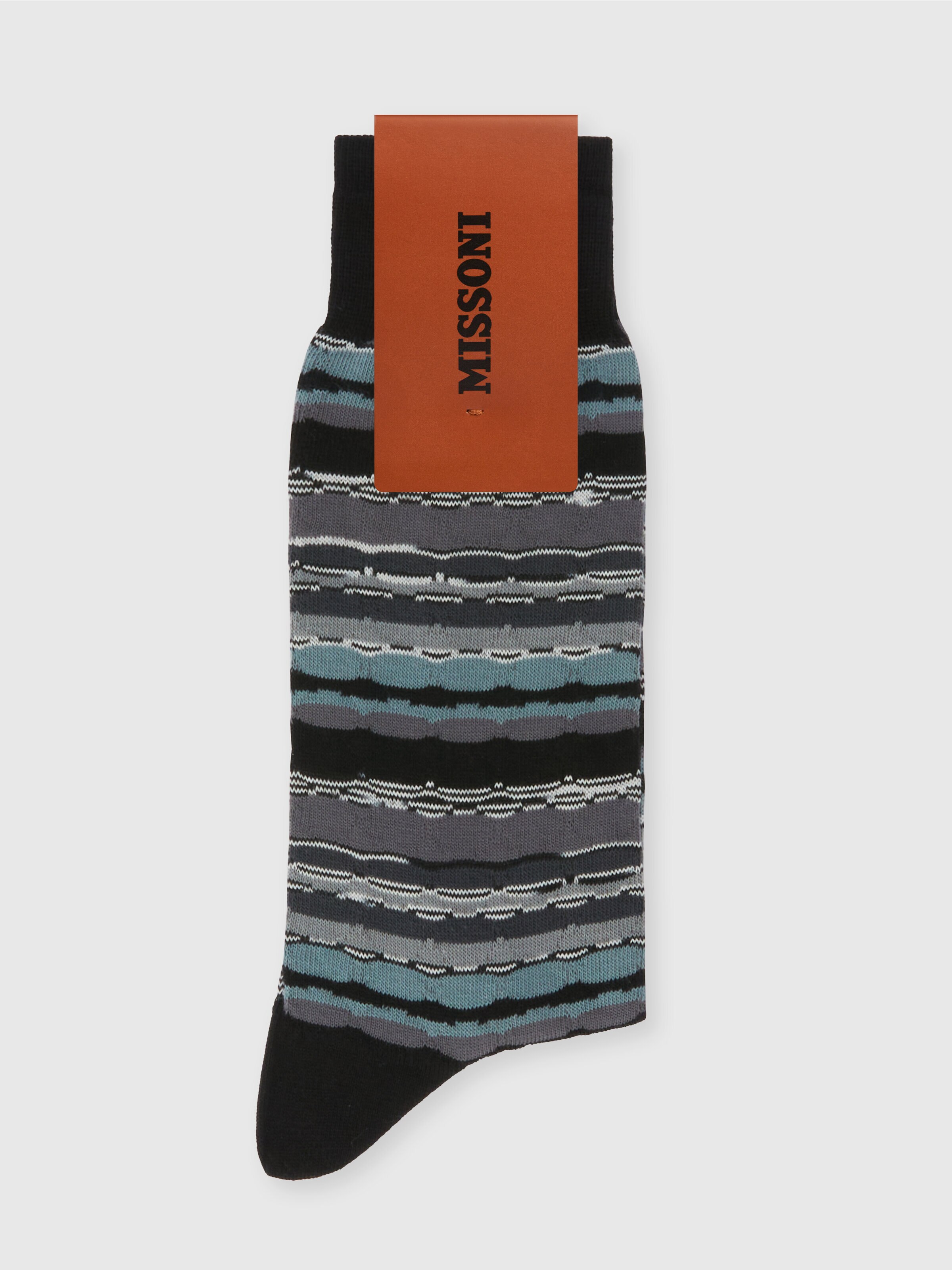 Patterned cotton blend socks, Multicoloured  - 1