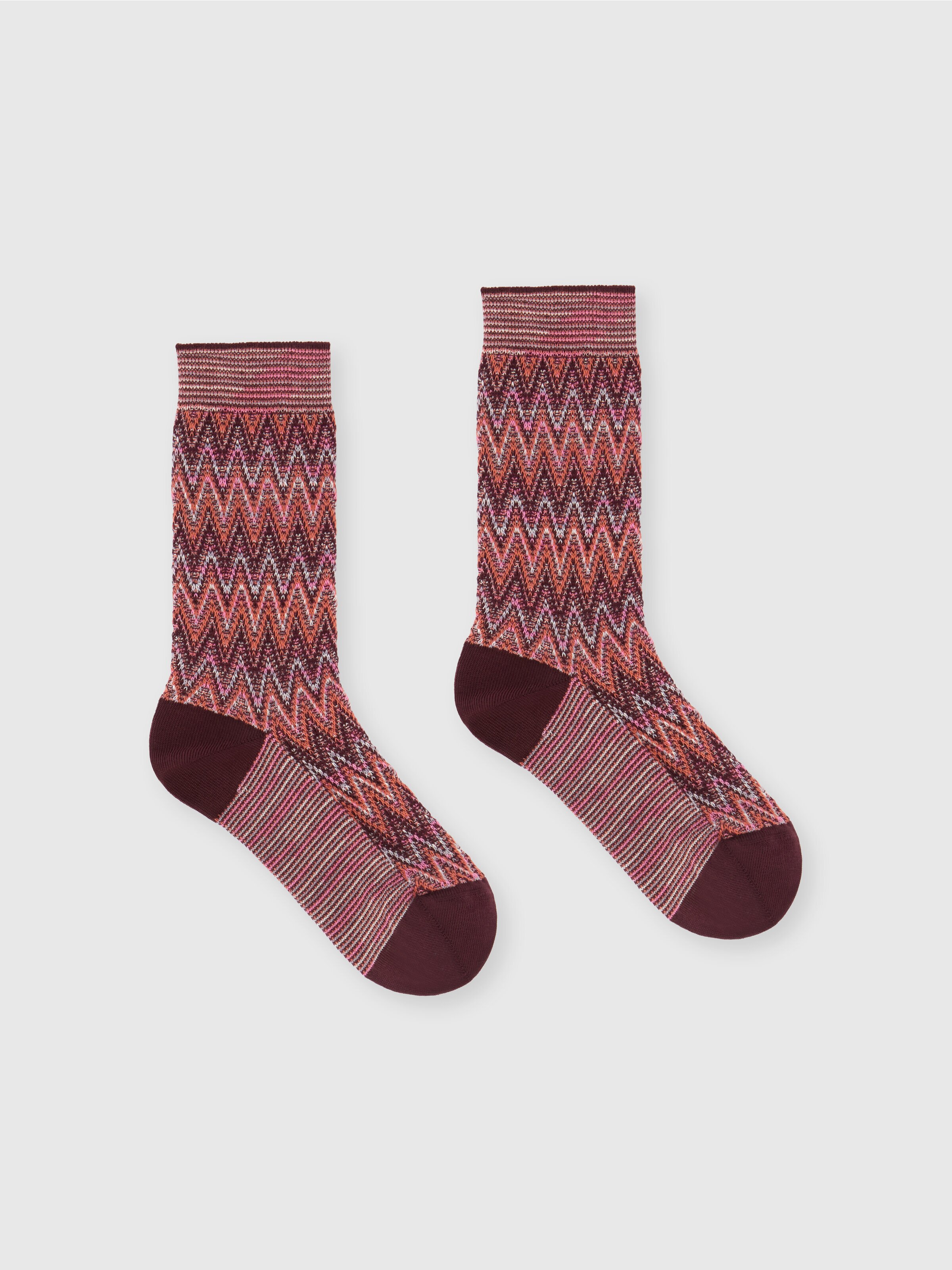 Chevron cotton socks, Multicoloured  - 0