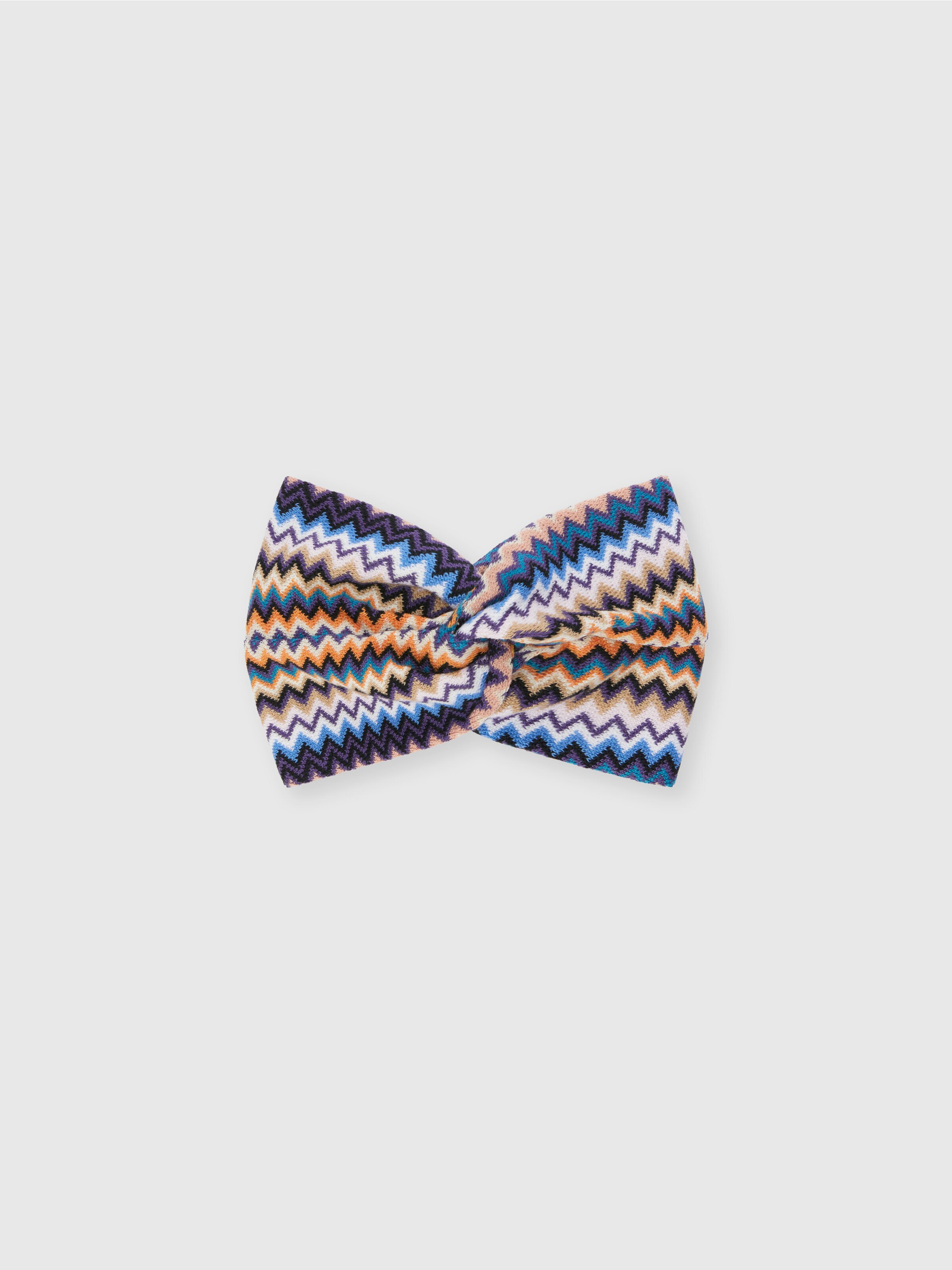 Fascia per capelli in lana zig zag, Multicolore  - 0
