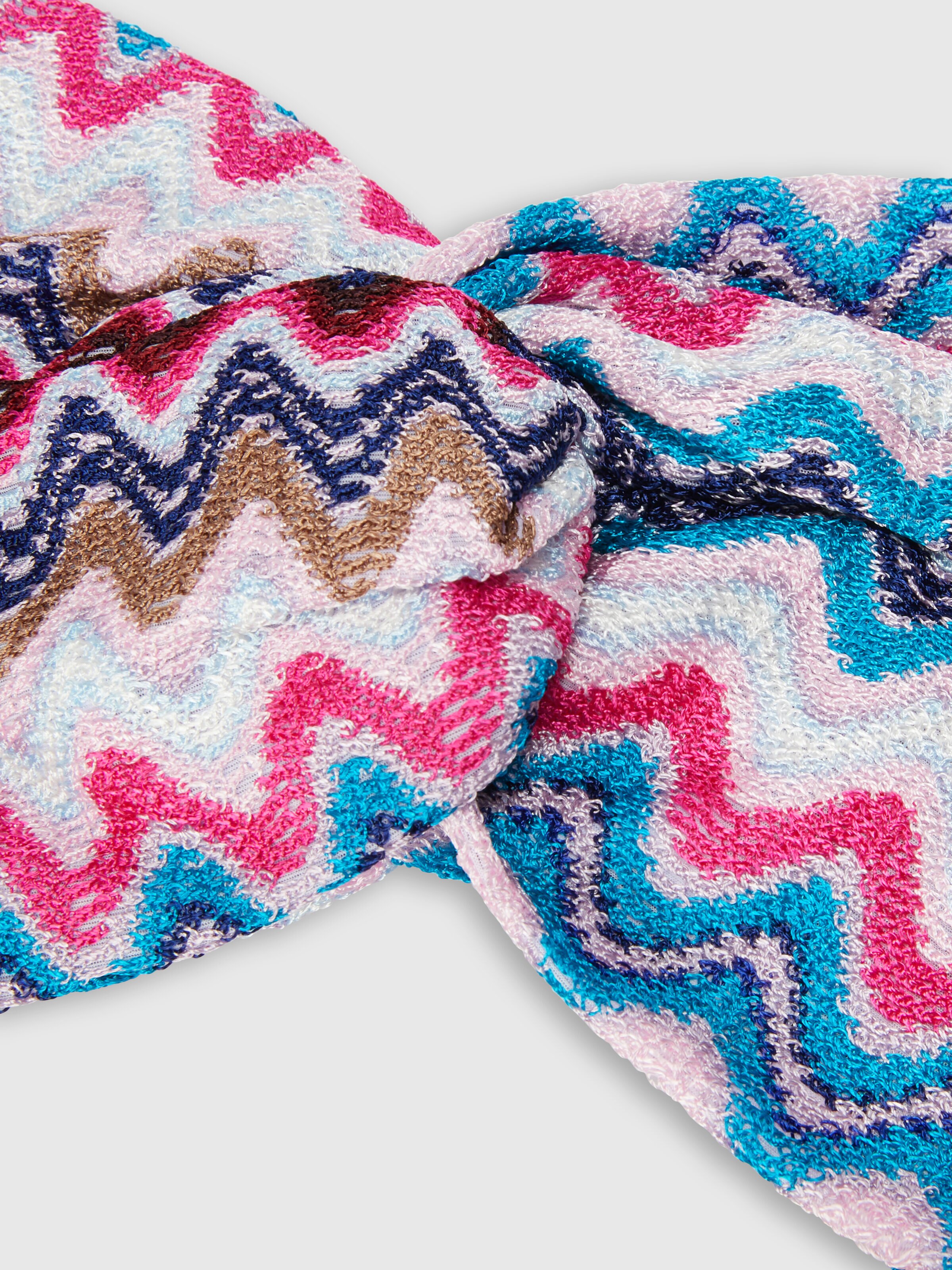 Fascia per capelli in viscosa chevron, Multicolore  - 1