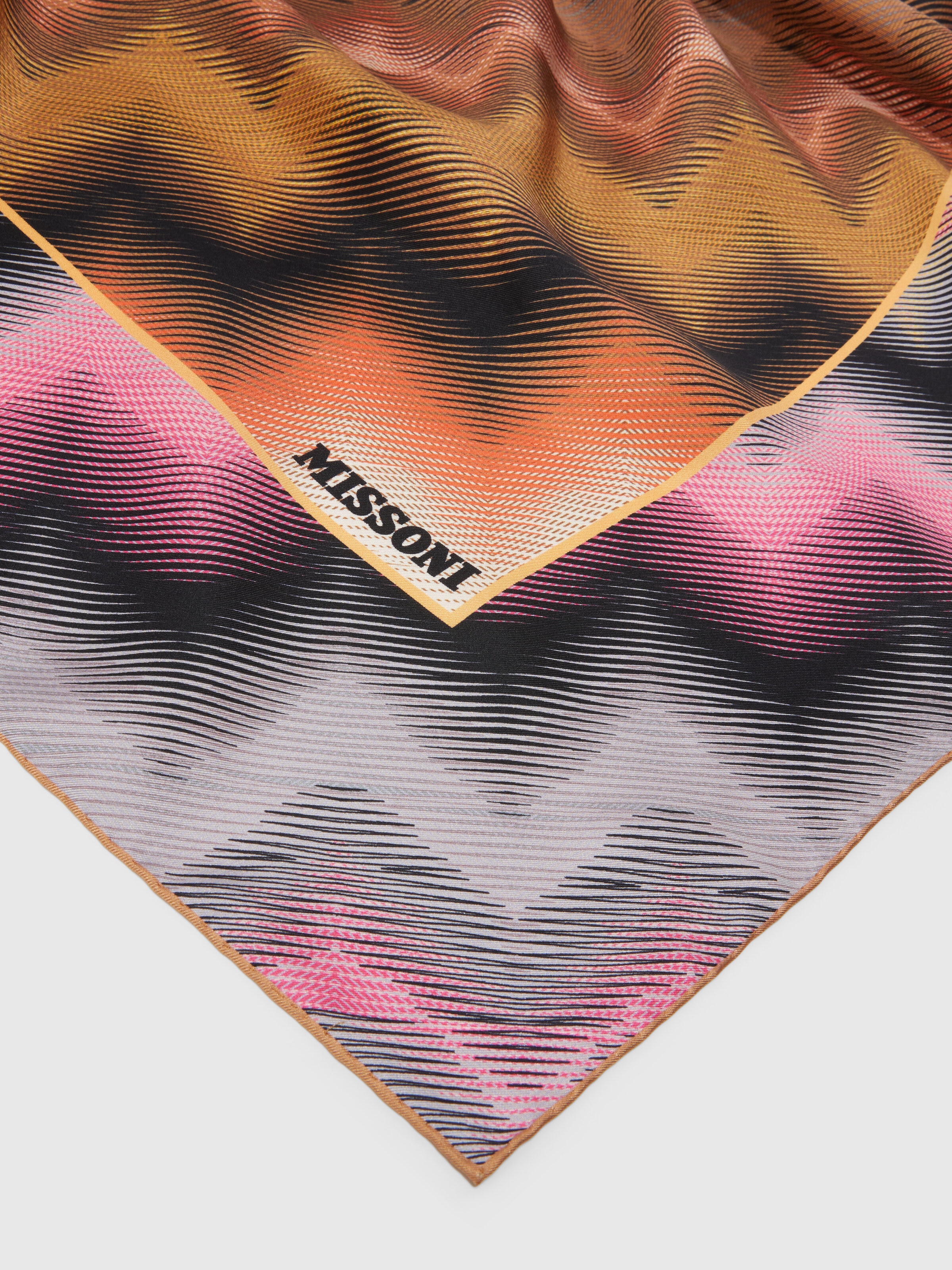 Flamed silk scarf, Multicoloured  - 1