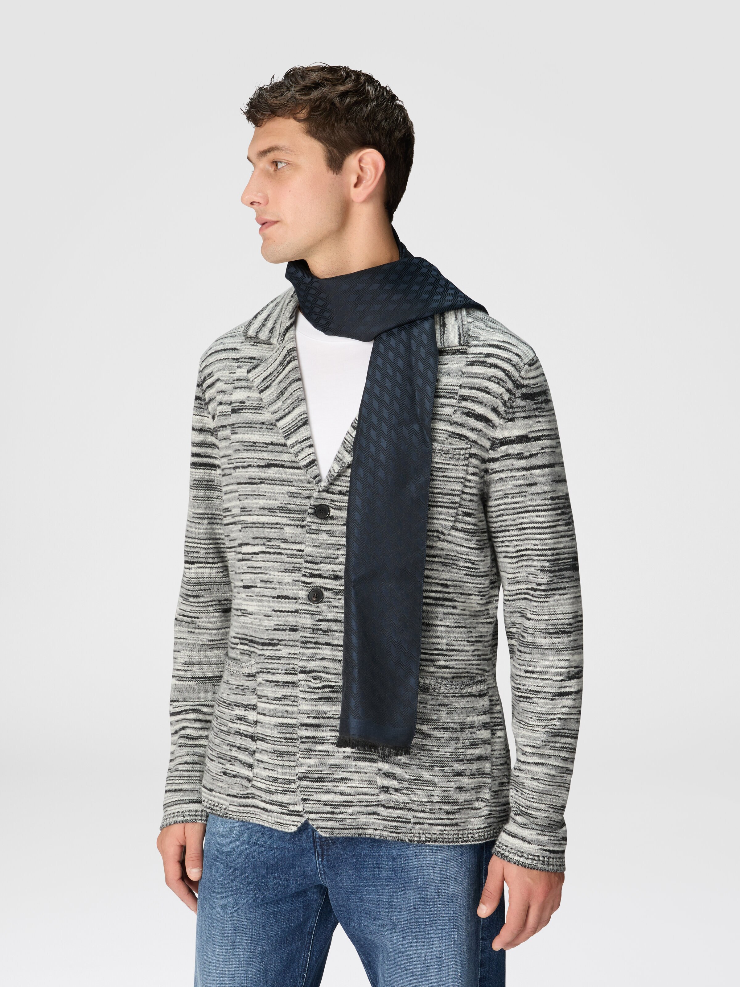 Dégradé wool blend scarf, Multicoloured  - 2