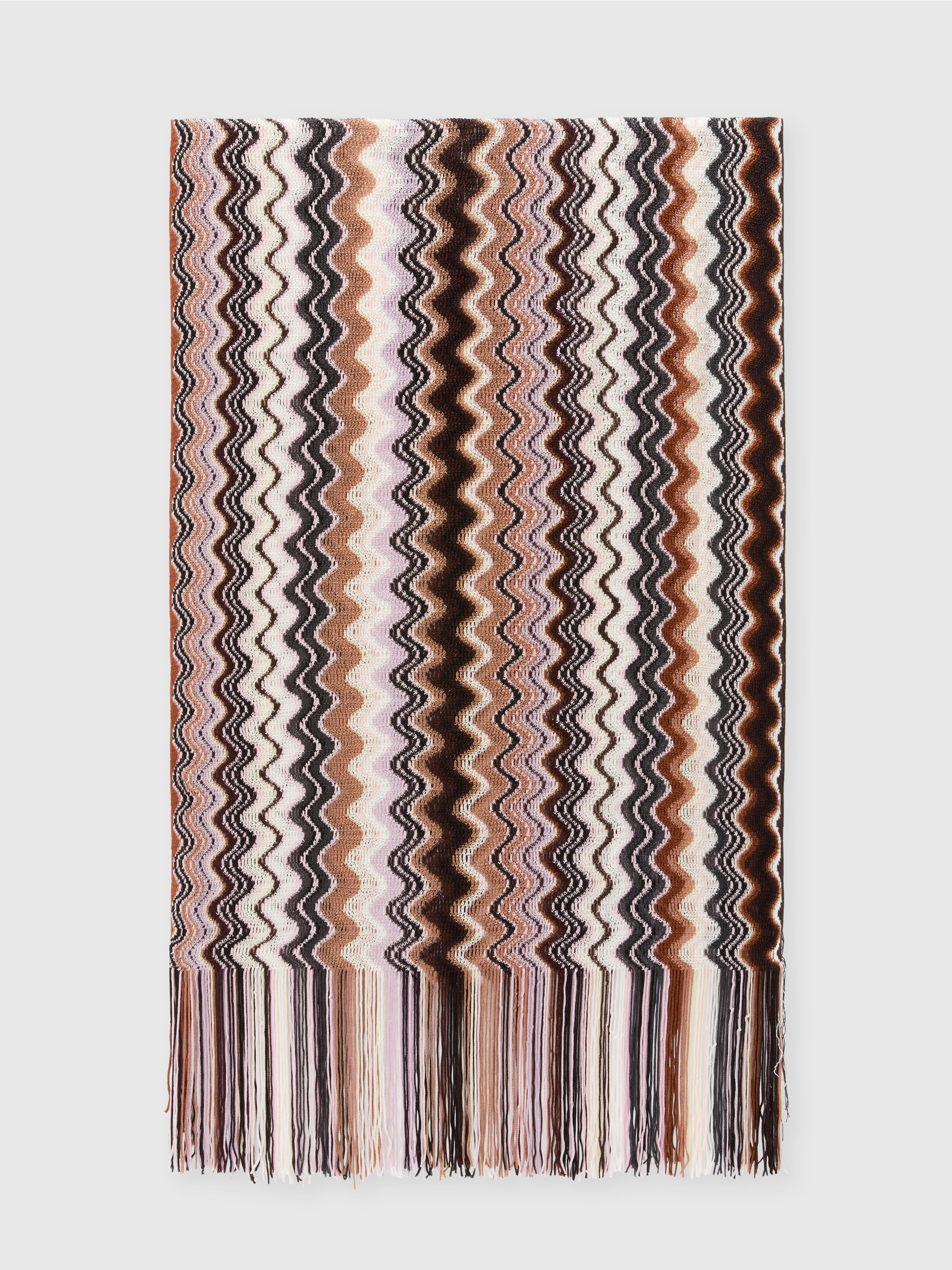 Chevron viscose scarf, Multicoloured  - 0