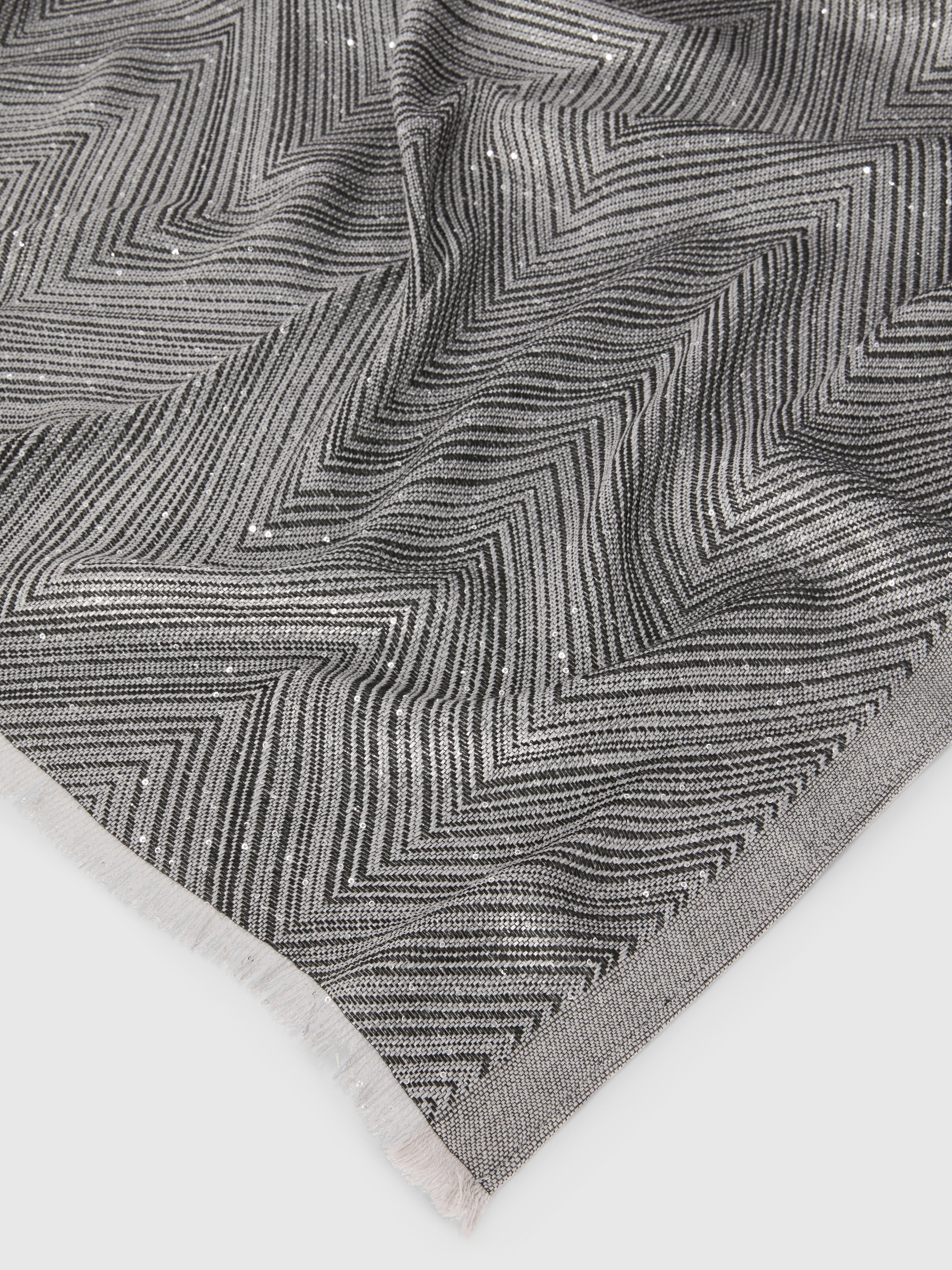Viscose blend stole with sequins, Multicoloured  - 1