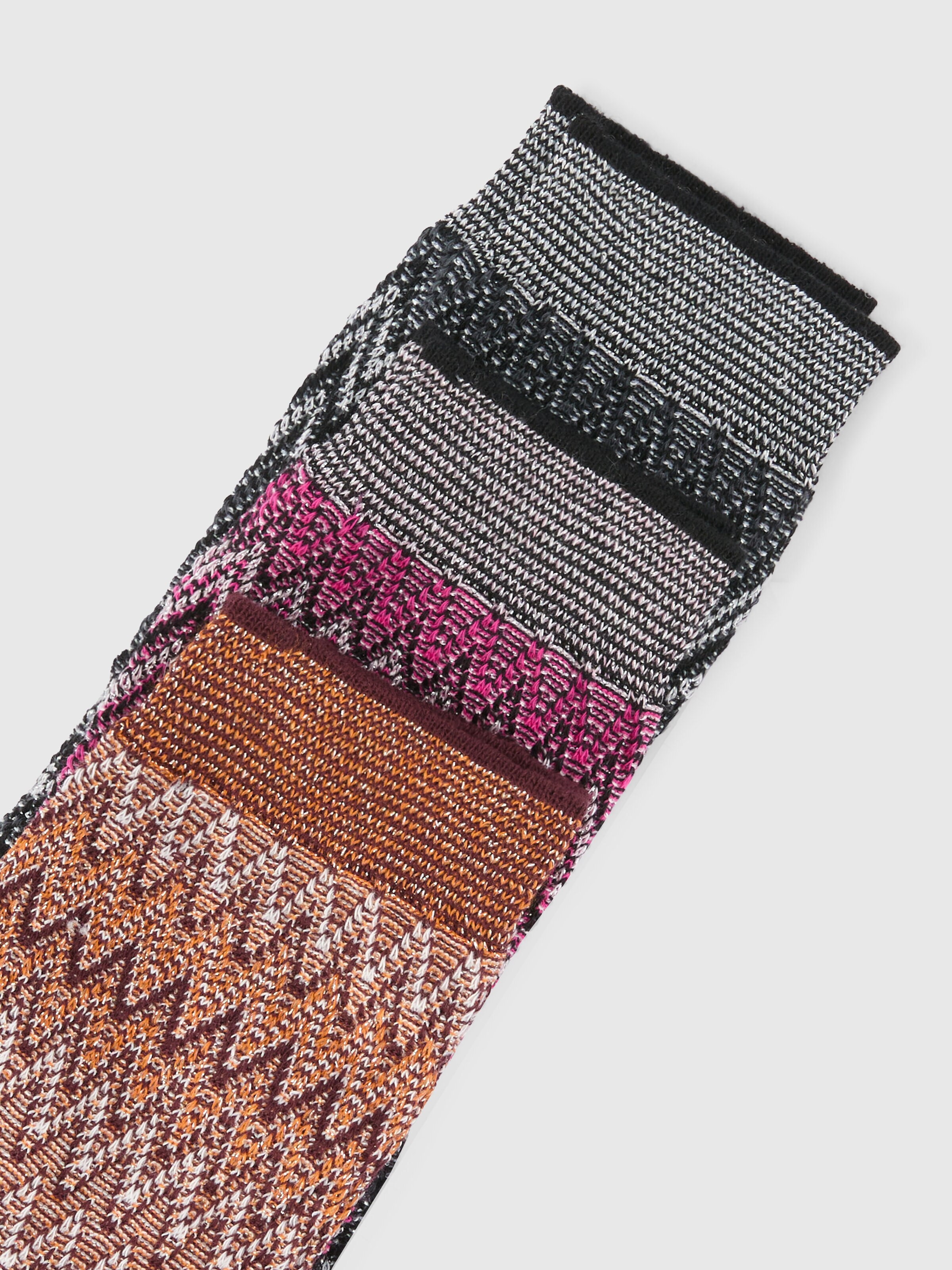 Set of 3 zig zag socks, Multicoloured  - 2