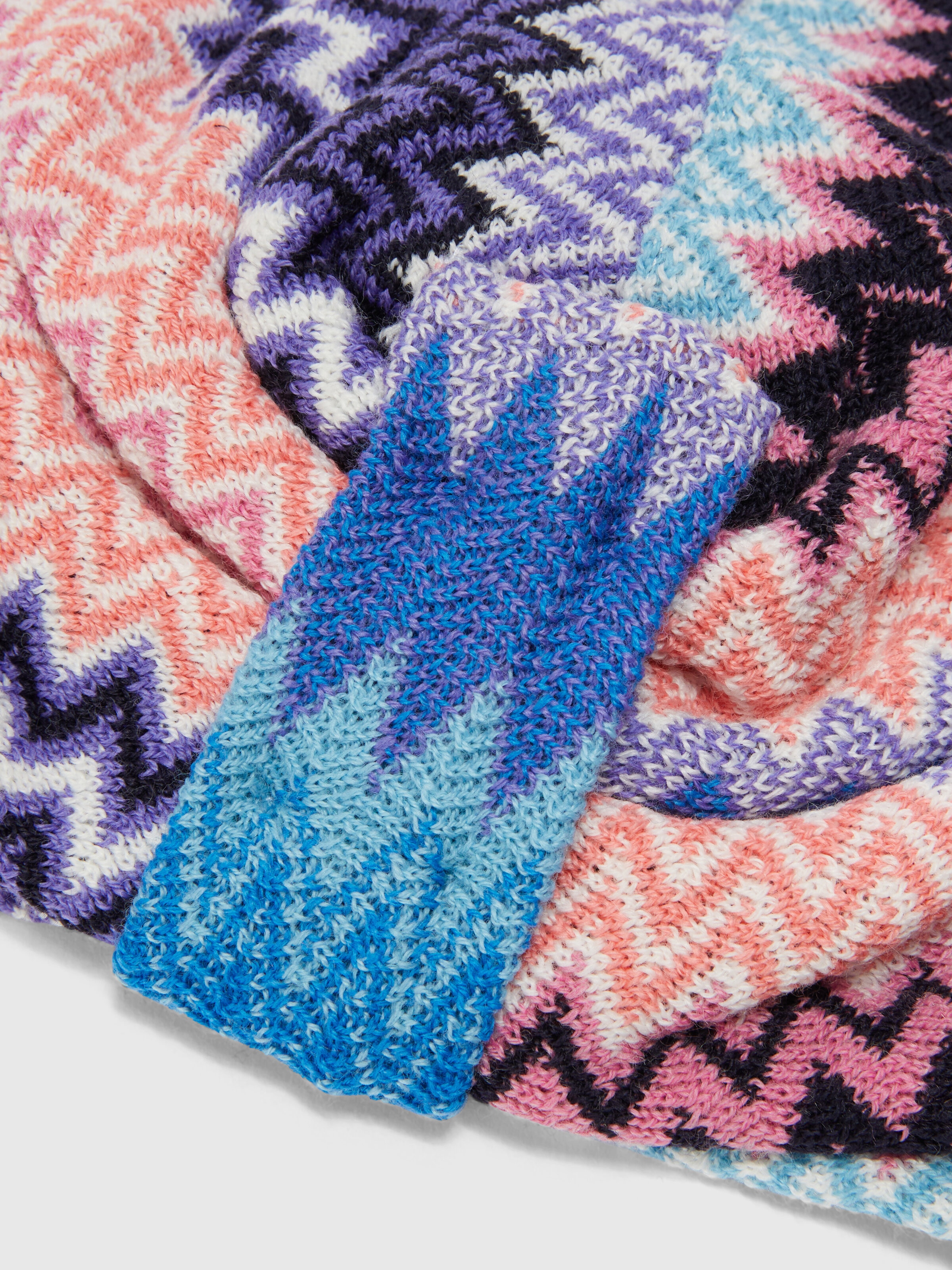 Zigzag wool blend turban, Multicoloured  - 1
