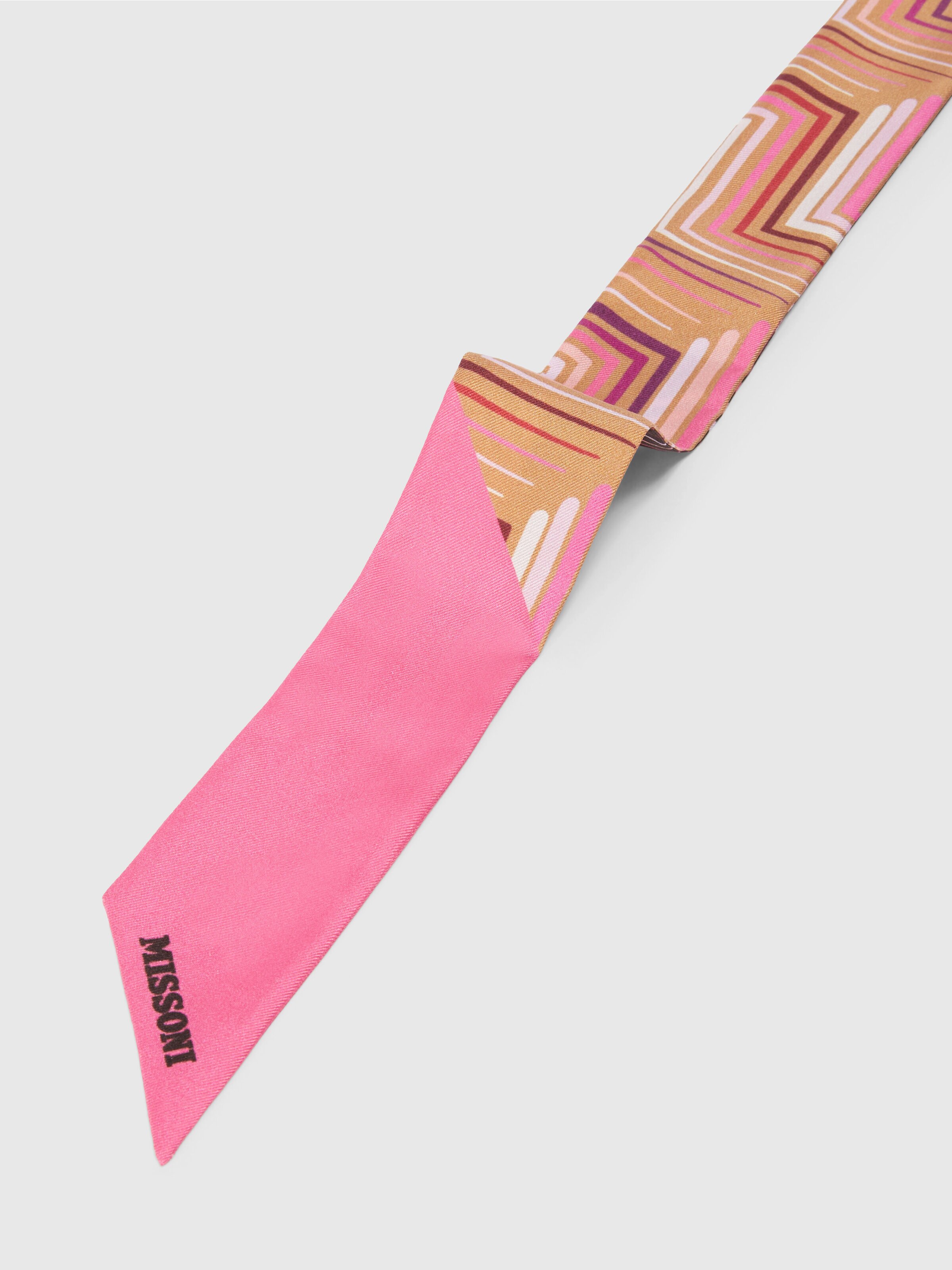 Silk twilly with logo, Multicoloured  - 1
