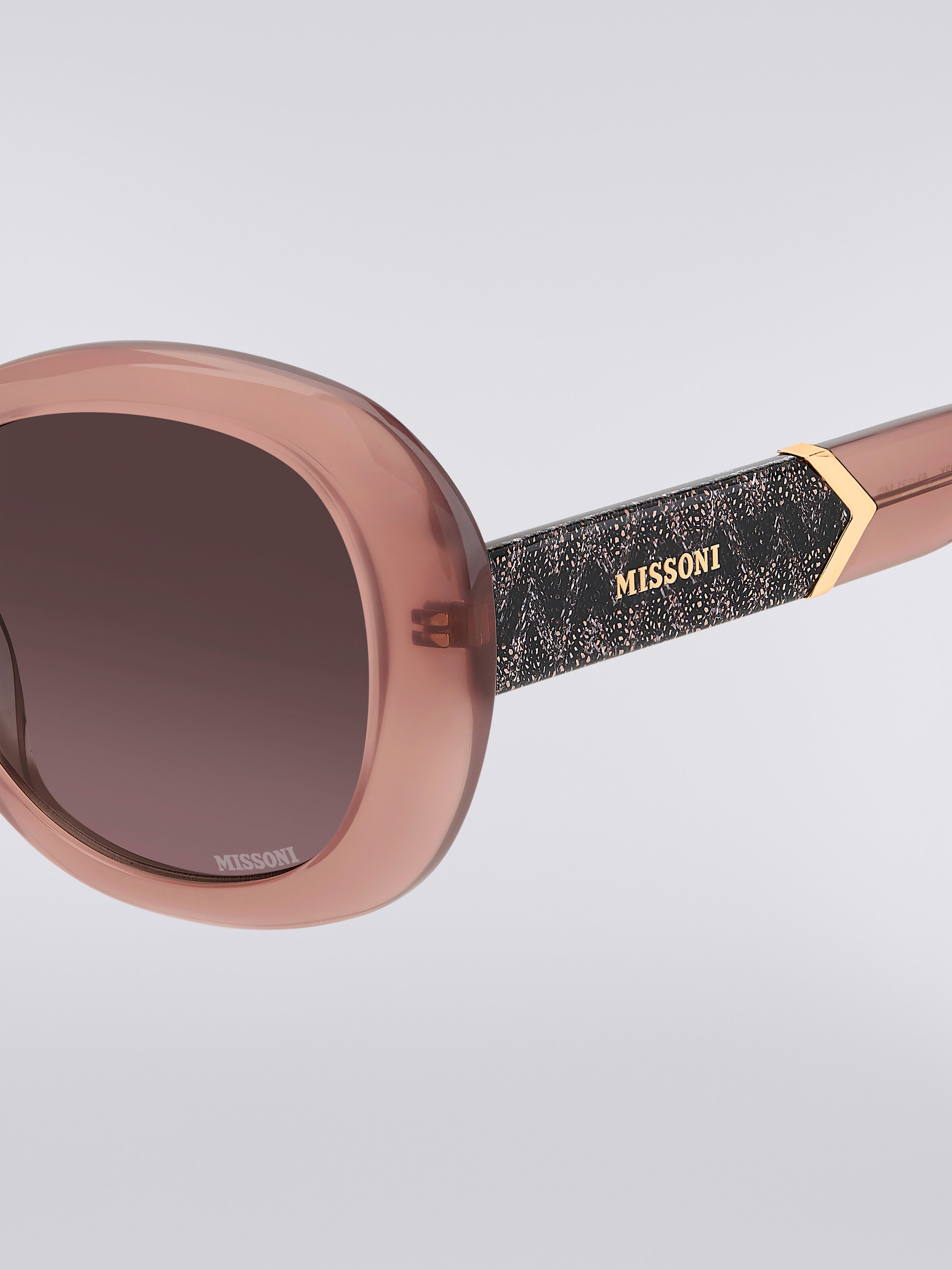 Missoni DNA oval acetate sunglasses, Multicoloured  - 3
