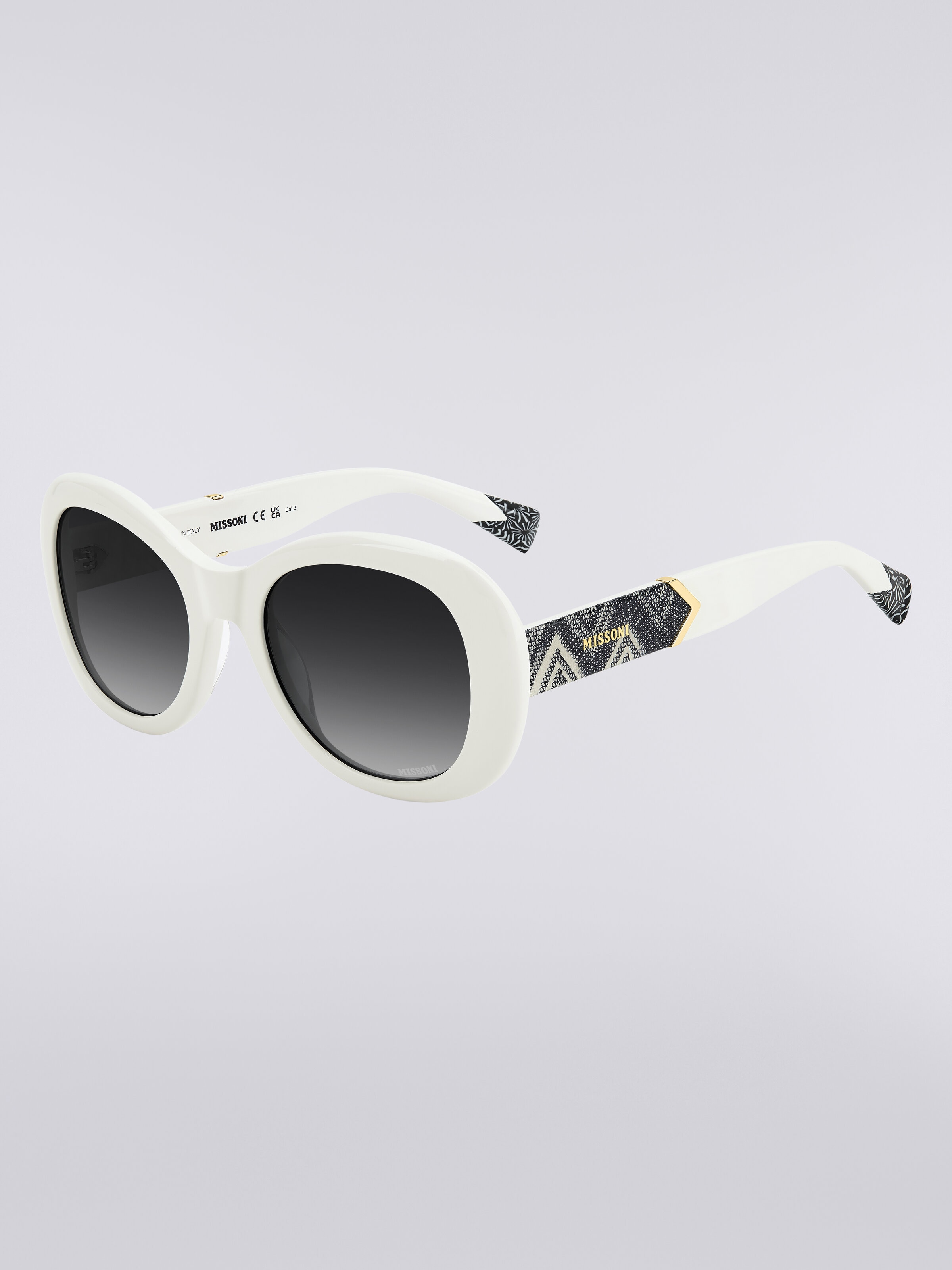 Lunettes de soleil ovales en acétate Missoni DNA, Multicolore  - 1
