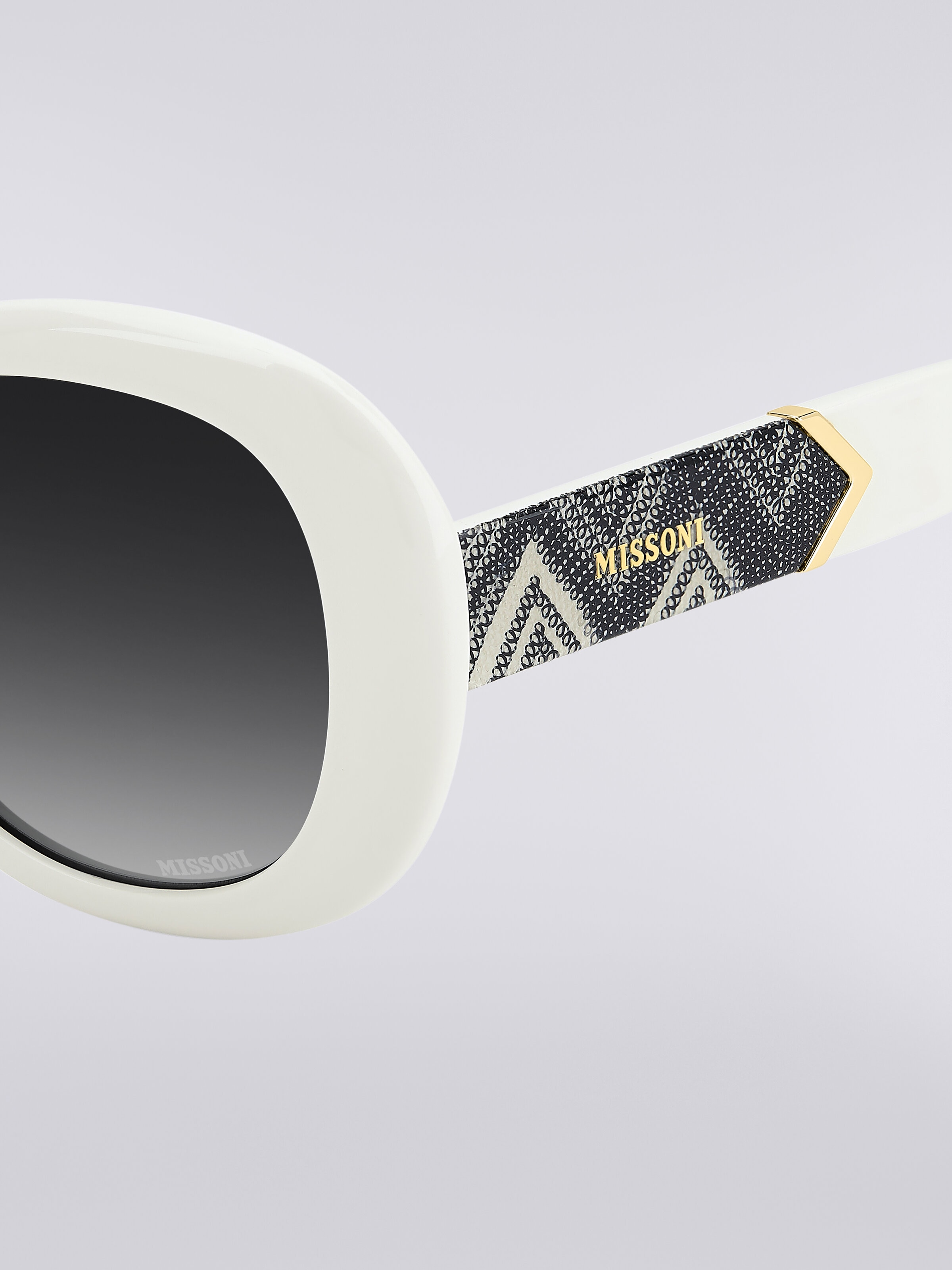 Lunettes de soleil ovales en acétate Missoni DNA, Multicolore  - 3
