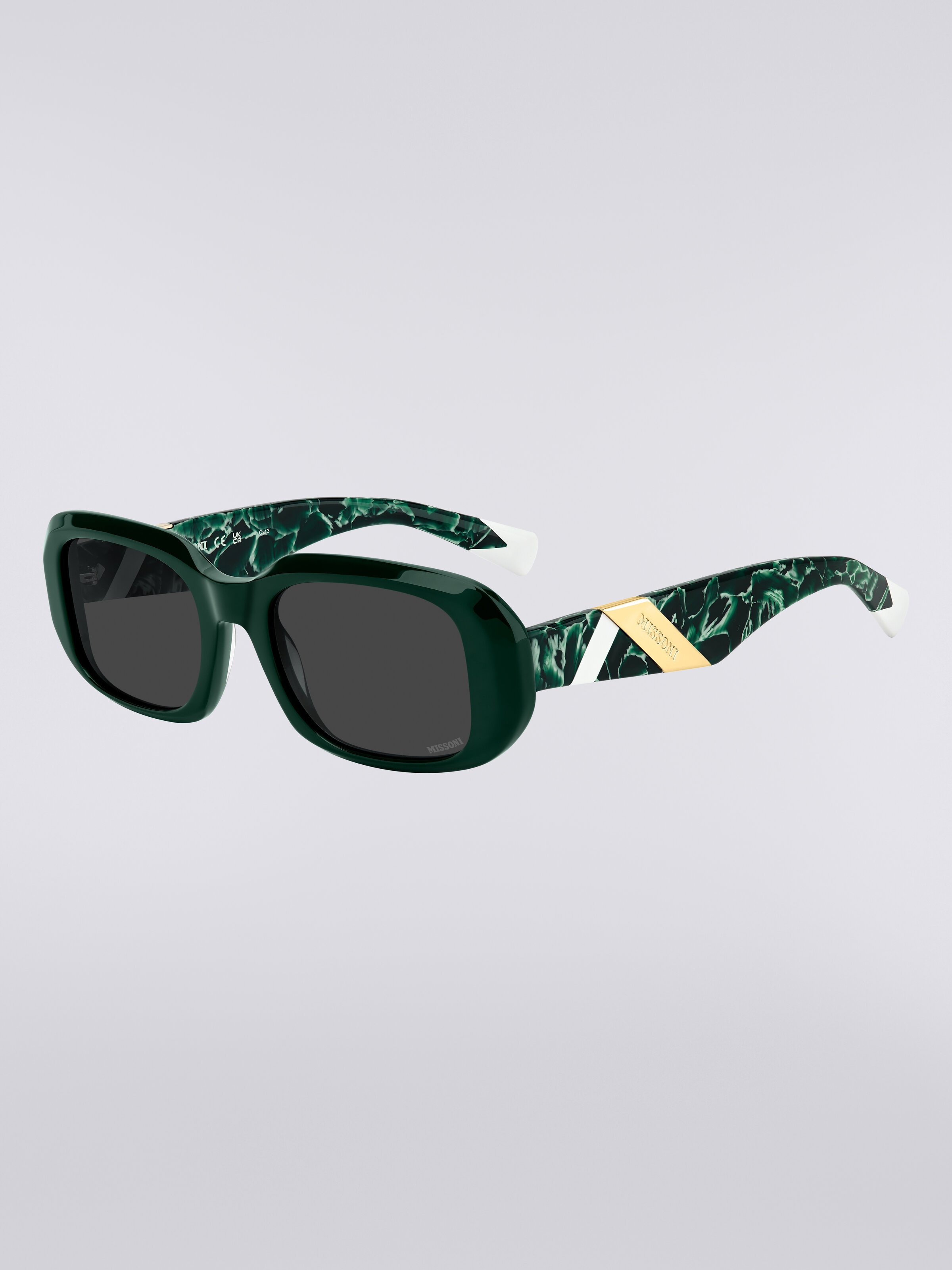 Rectangular acetate sunglasses, Multicoloured  - 1