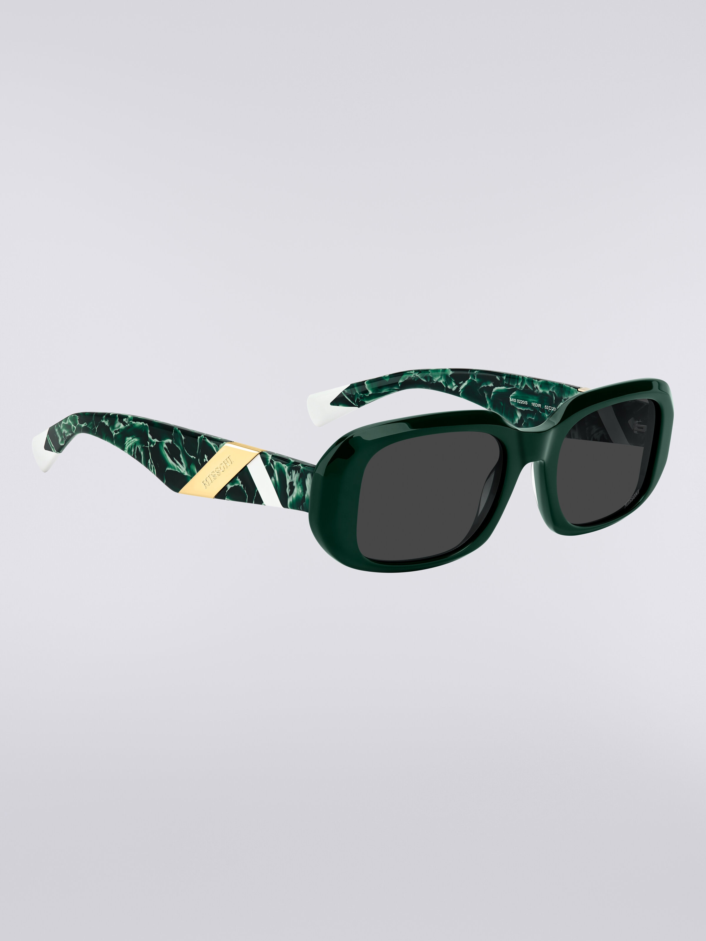 Rectangular acetate sunglasses, Multicoloured  - 2