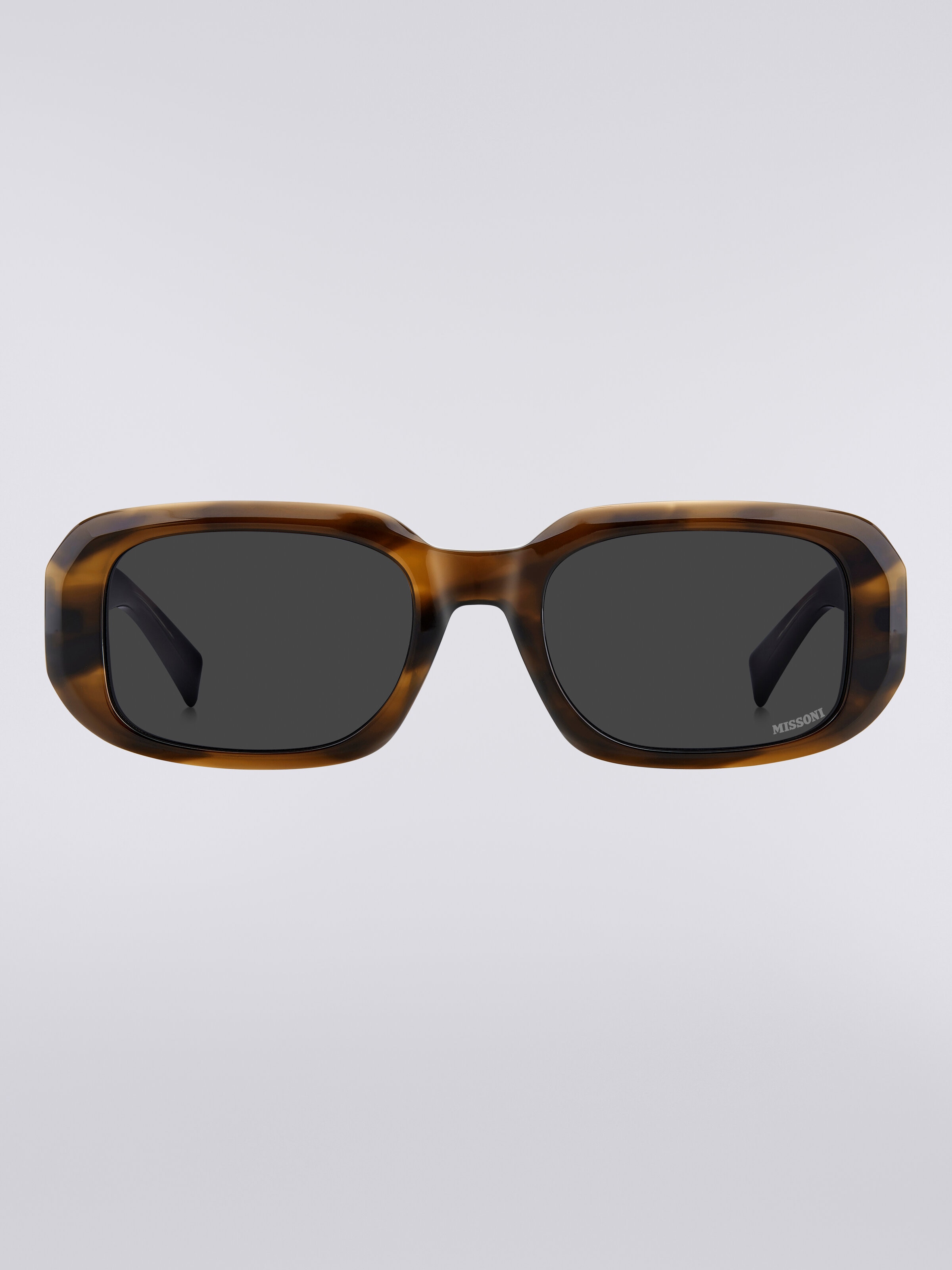 Rechteckige Acetat-Sonnenbrille, Mehrfarbig  - 0