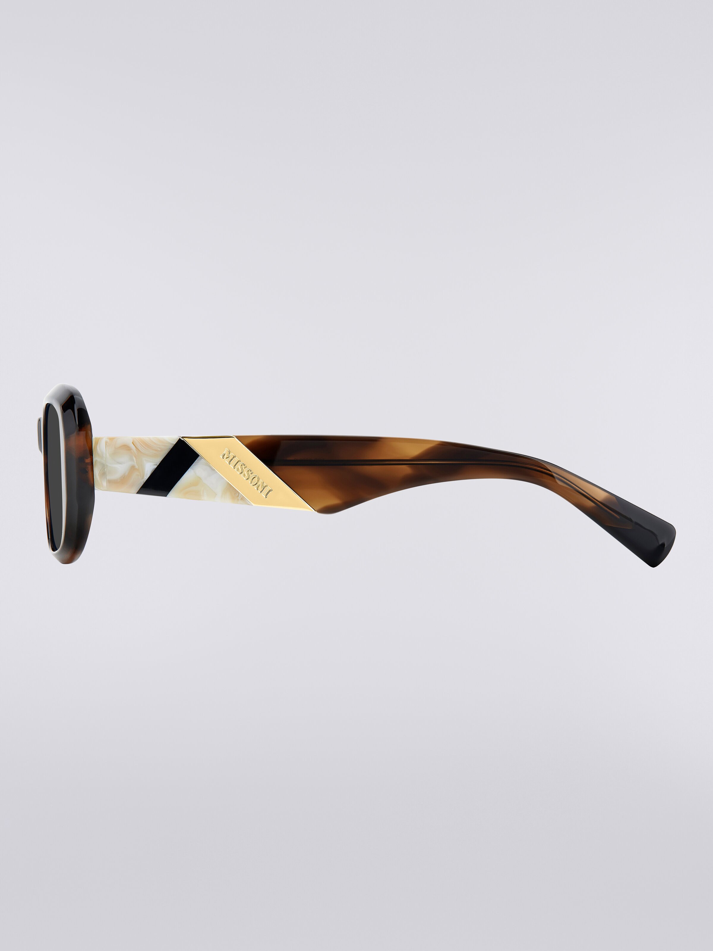 Rechteckige Acetat-Sonnenbrille, Mehrfarbig  - 3