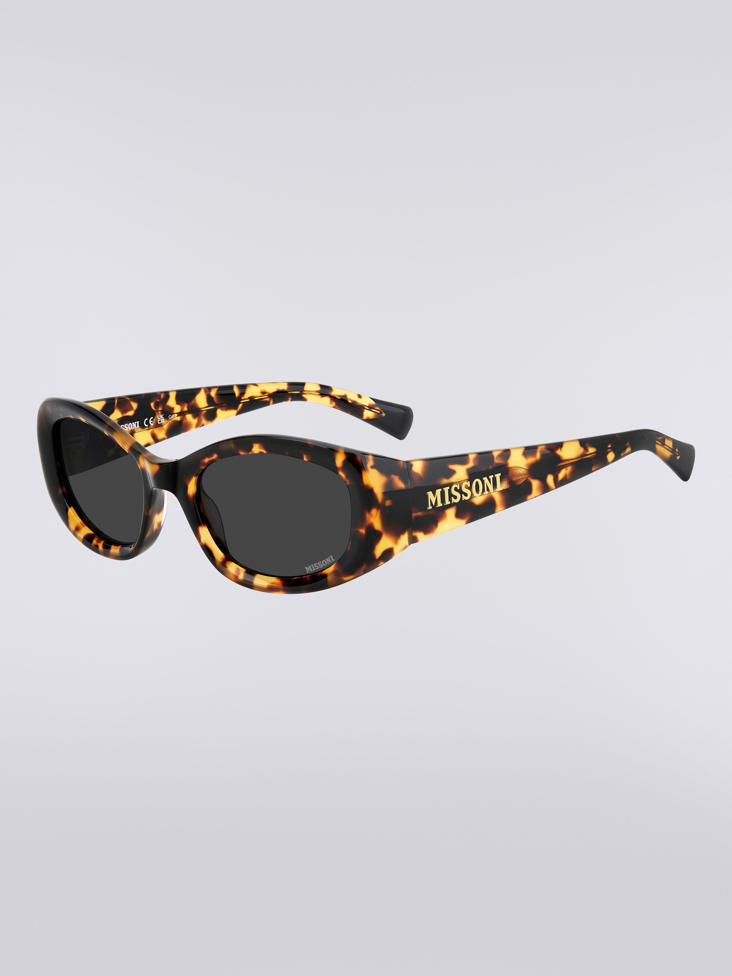 Rectangular acetate sunglasses, Multicoloured  - 1