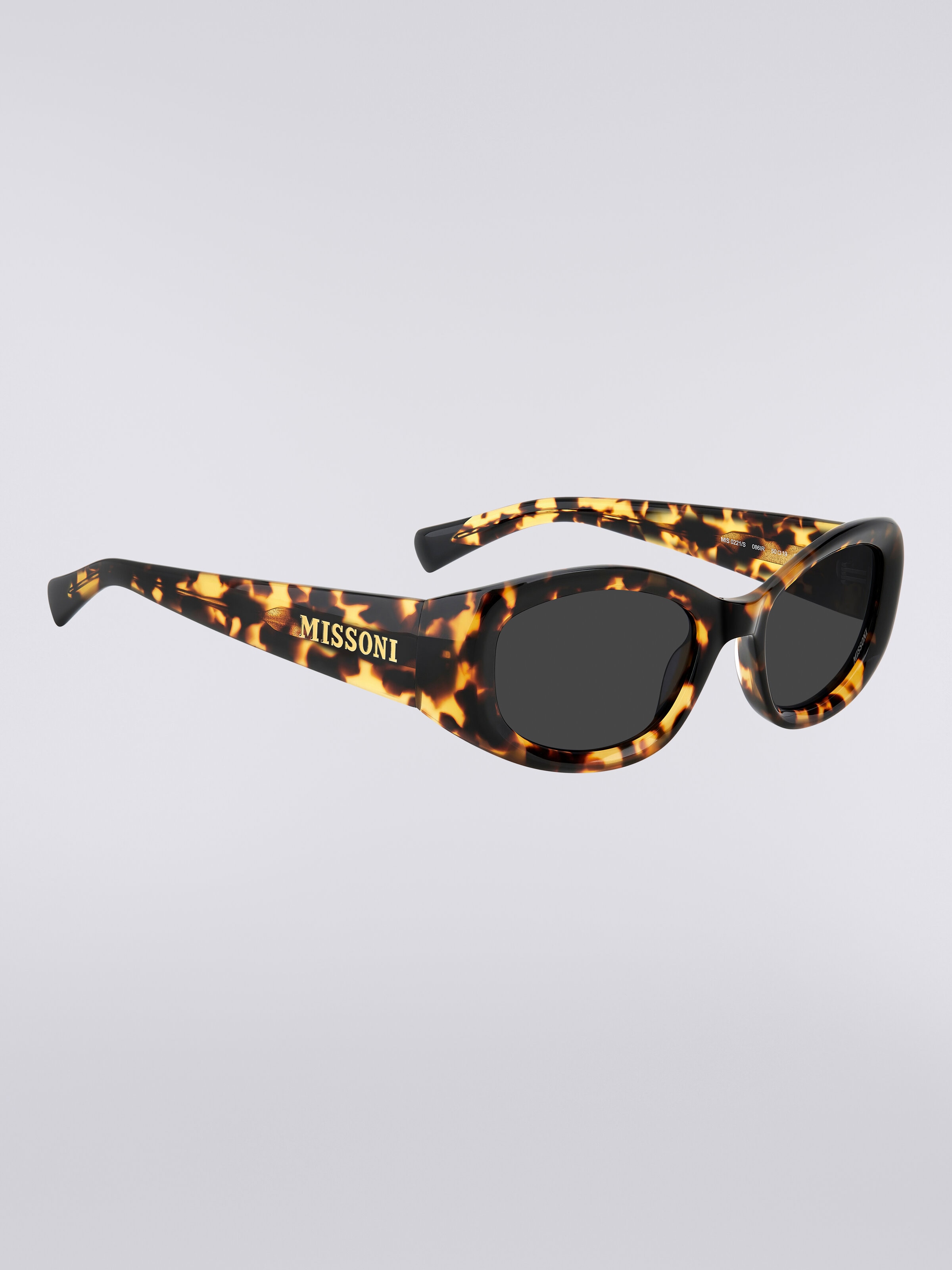 Rectangular acetate sunglasses, Multicoloured  - 2