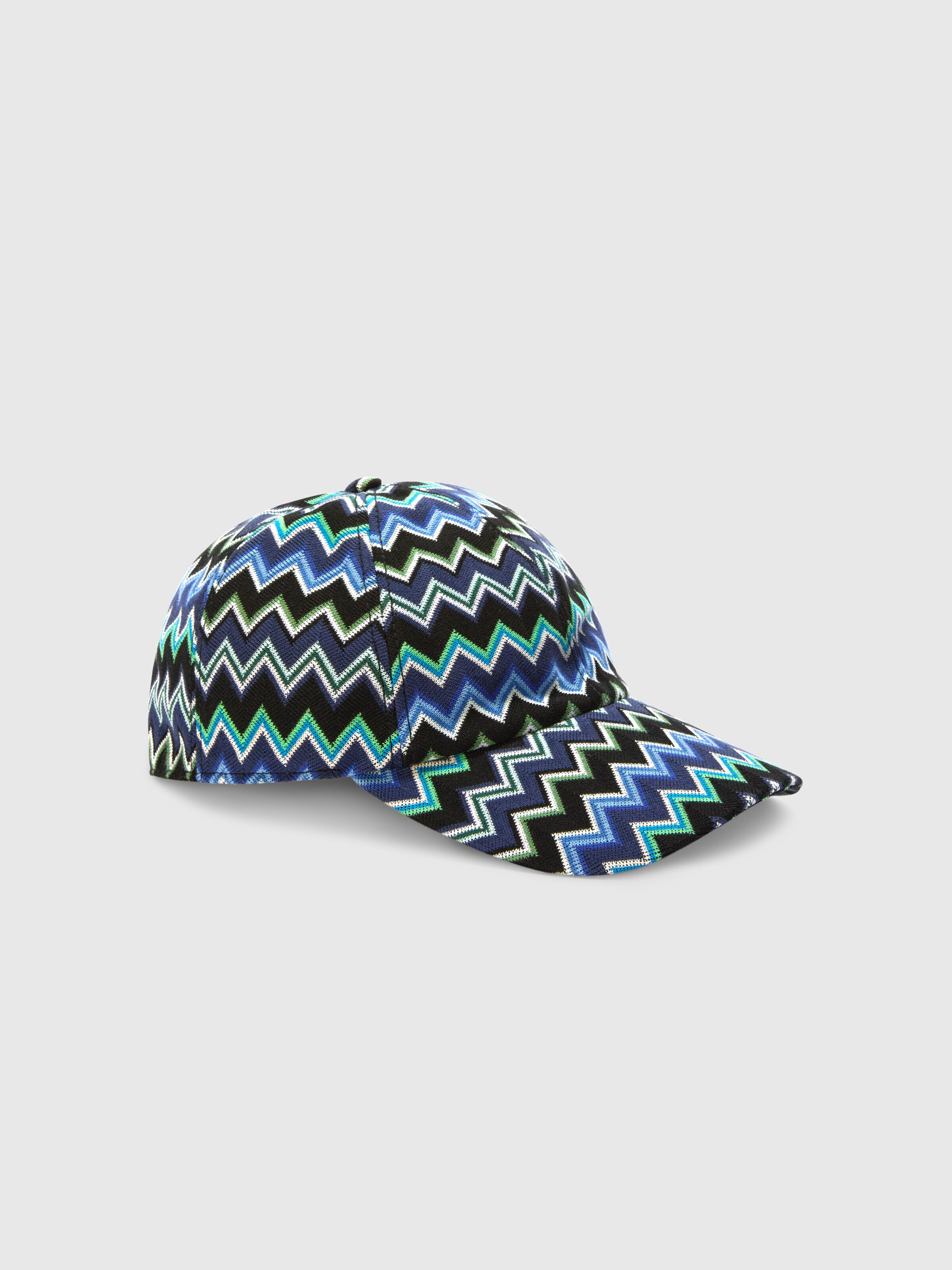 Cotton baseball cap with zig zag pattern, Multicoloured  - 1