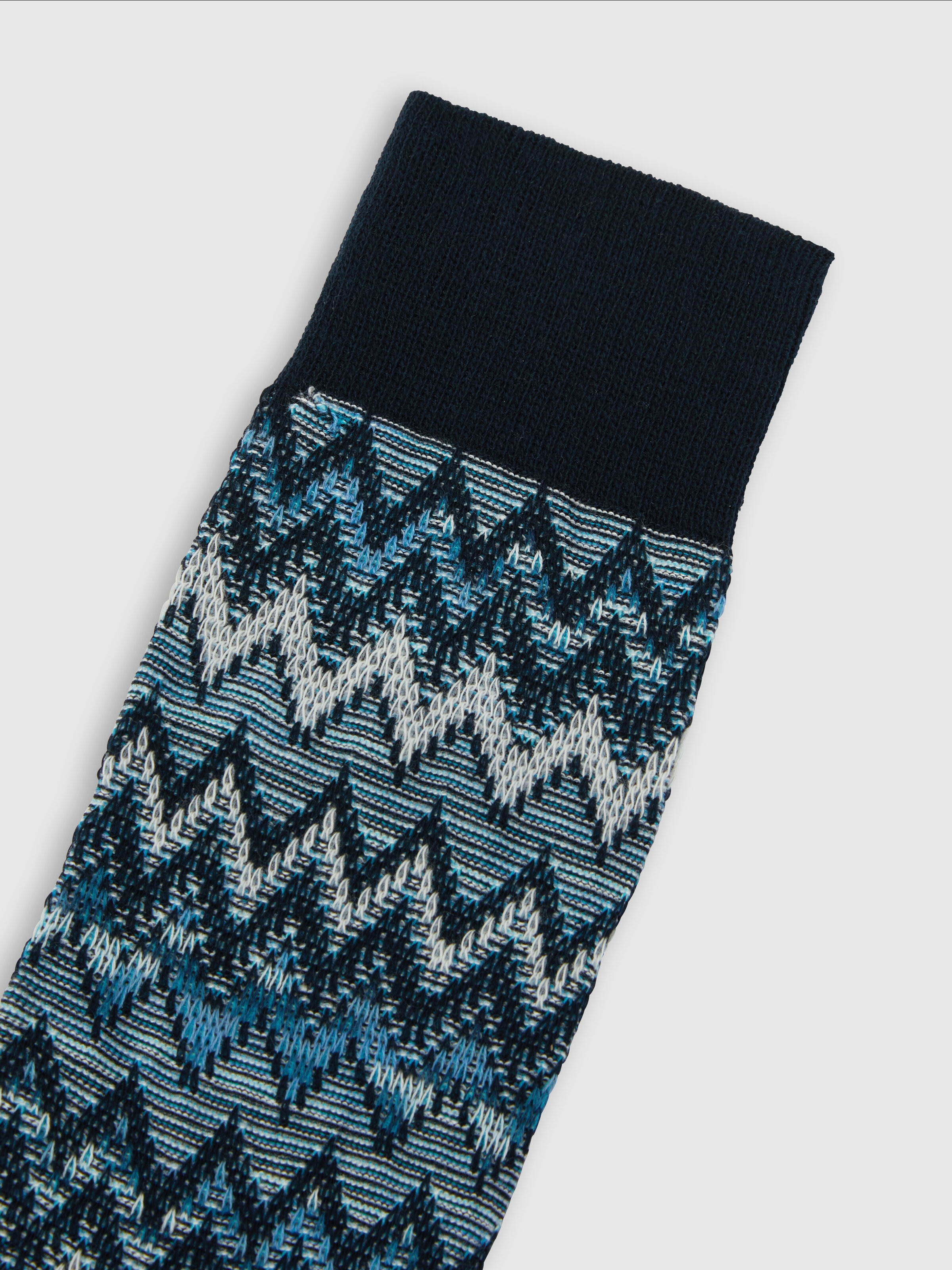 Calzini medi misto cotone zig zag e linee, Multicolore  - 2