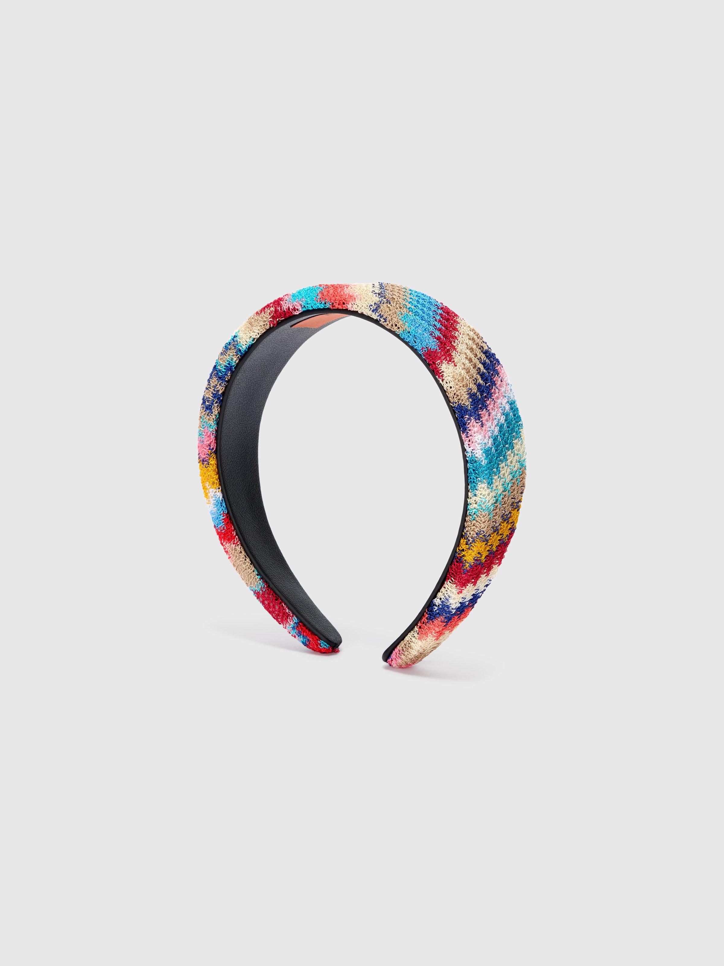 Knitted Headband with Chevron Pattern, Multicoloured  - 1