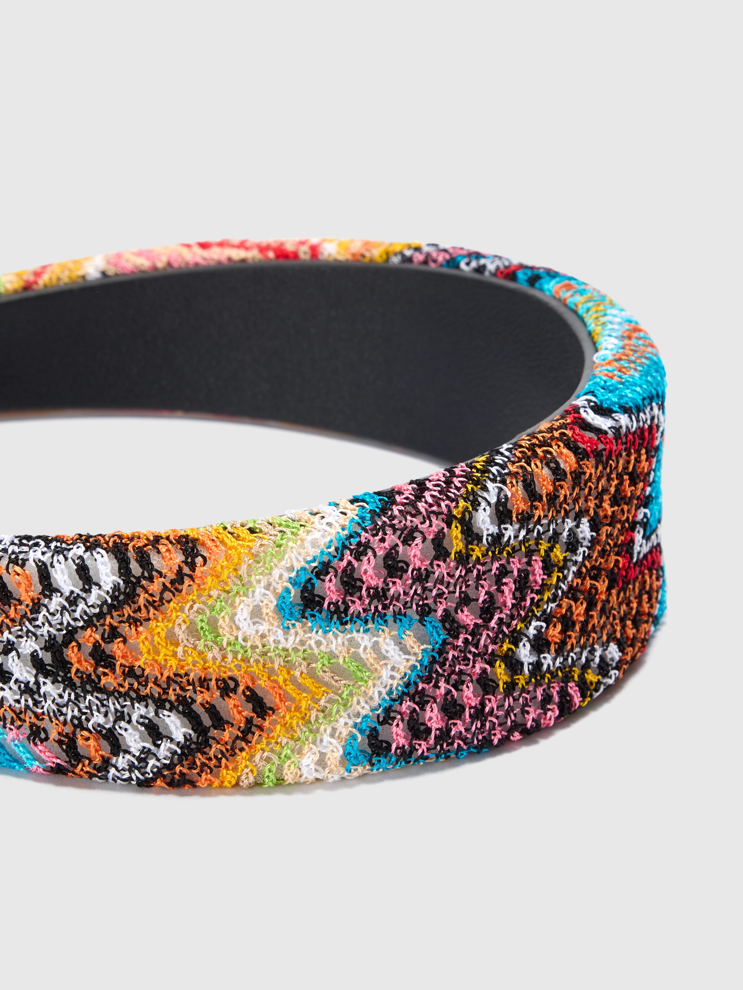 100% Viscose Headband with Chevron Pattern, Multicoloured  - 2