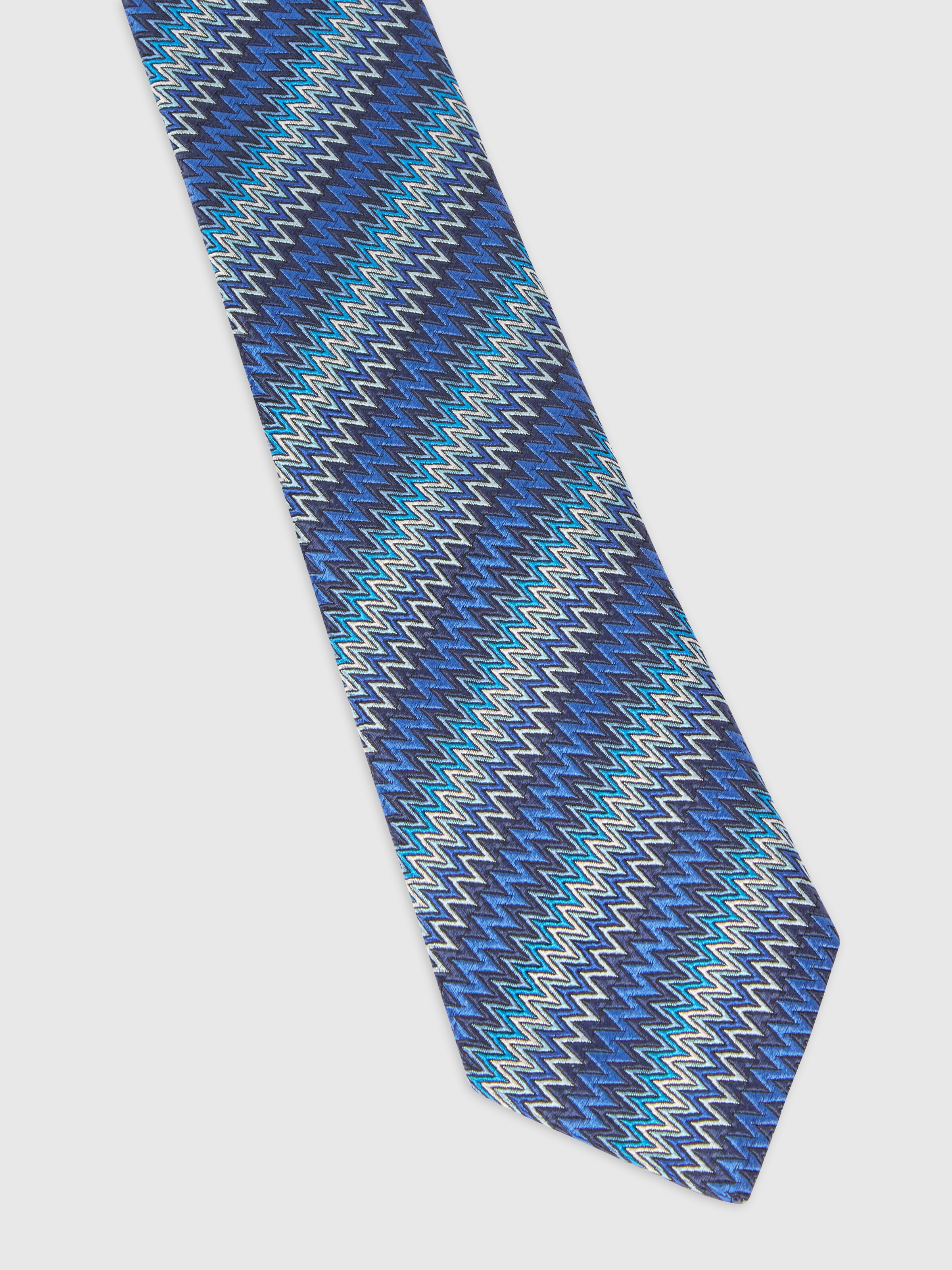 Corbata con bordado chevron, Multicolor  - 1