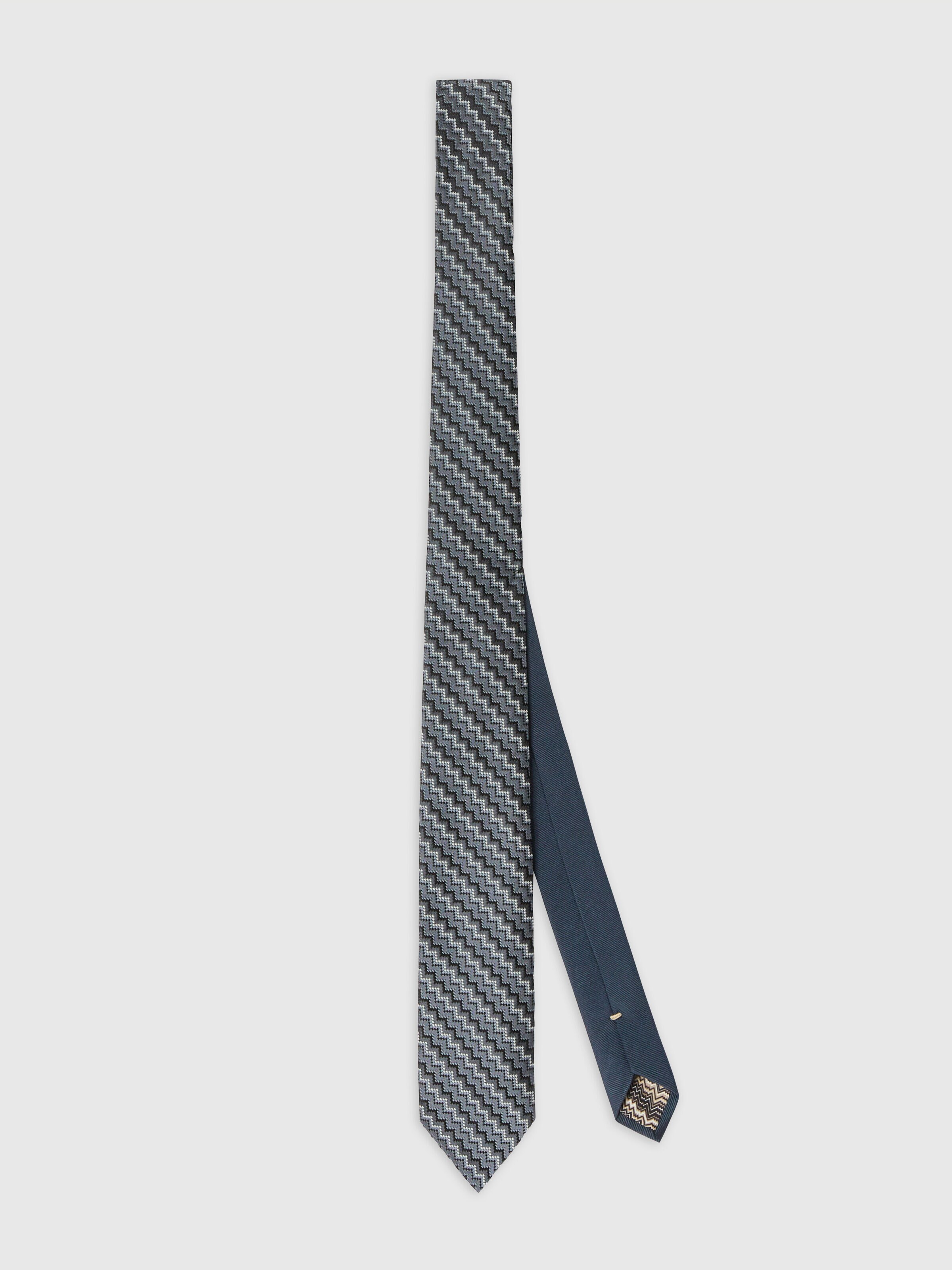 Chevron pattern tie, Multicoloured  - 0