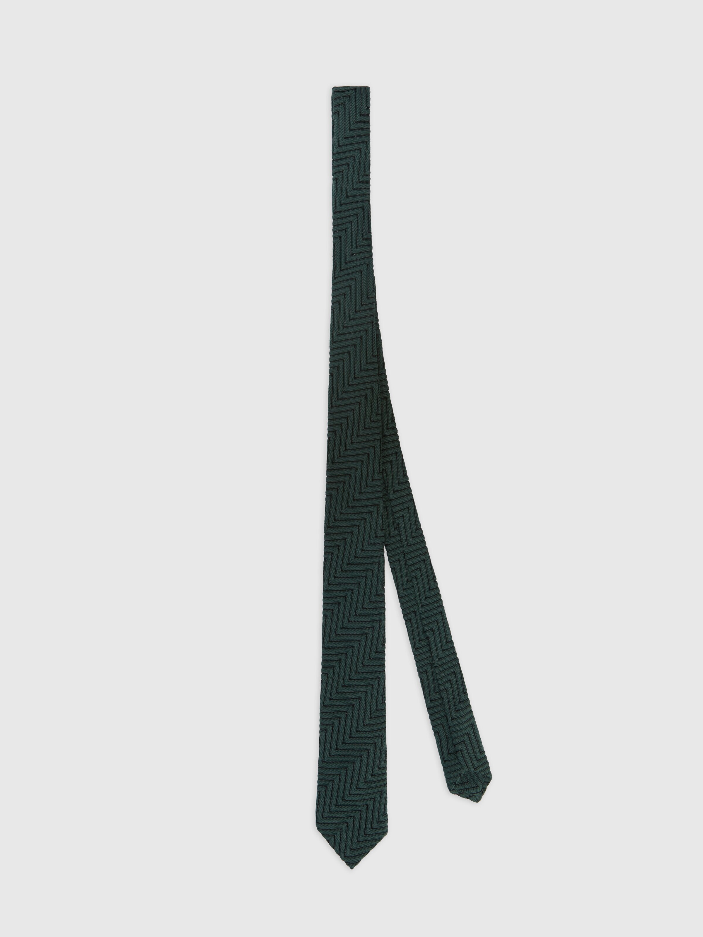 Corbata mezcla de algodón y viscosa zig zag, Multicolor  - 0