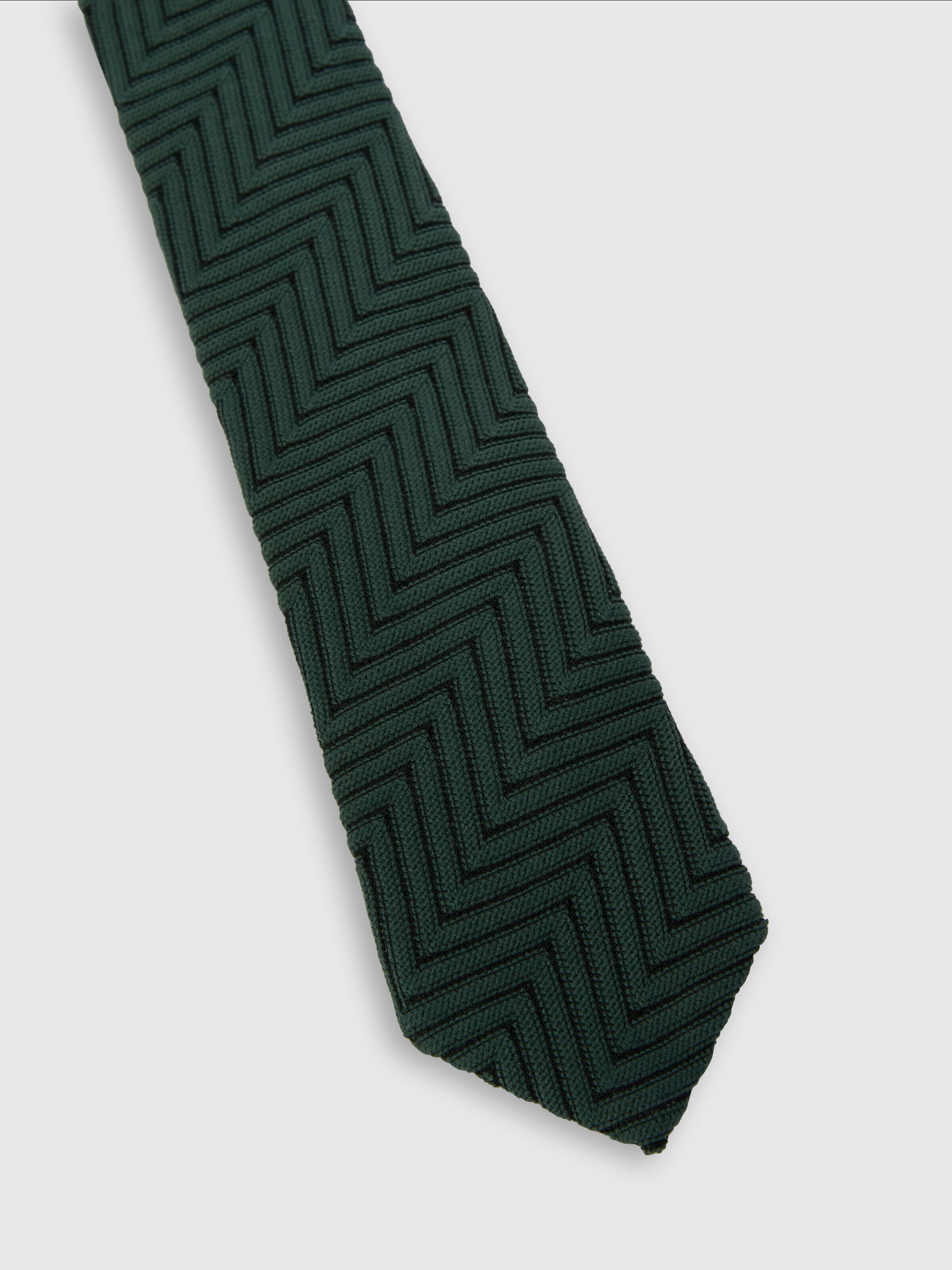 Corbata mezcla de algodón y viscosa zig zag, Multicolor  - 1