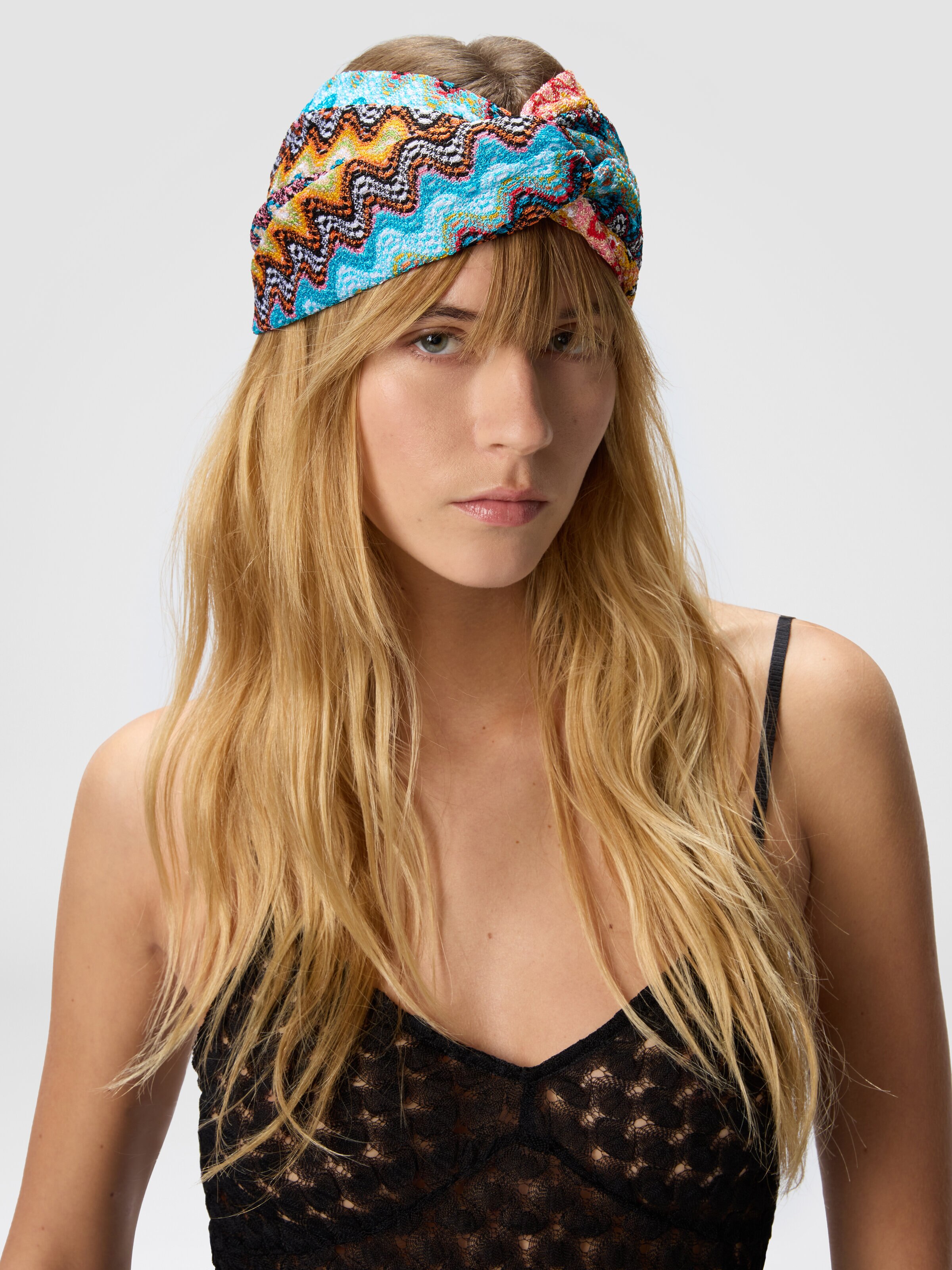 Wavy pattern headband, Multicoloured  - 2