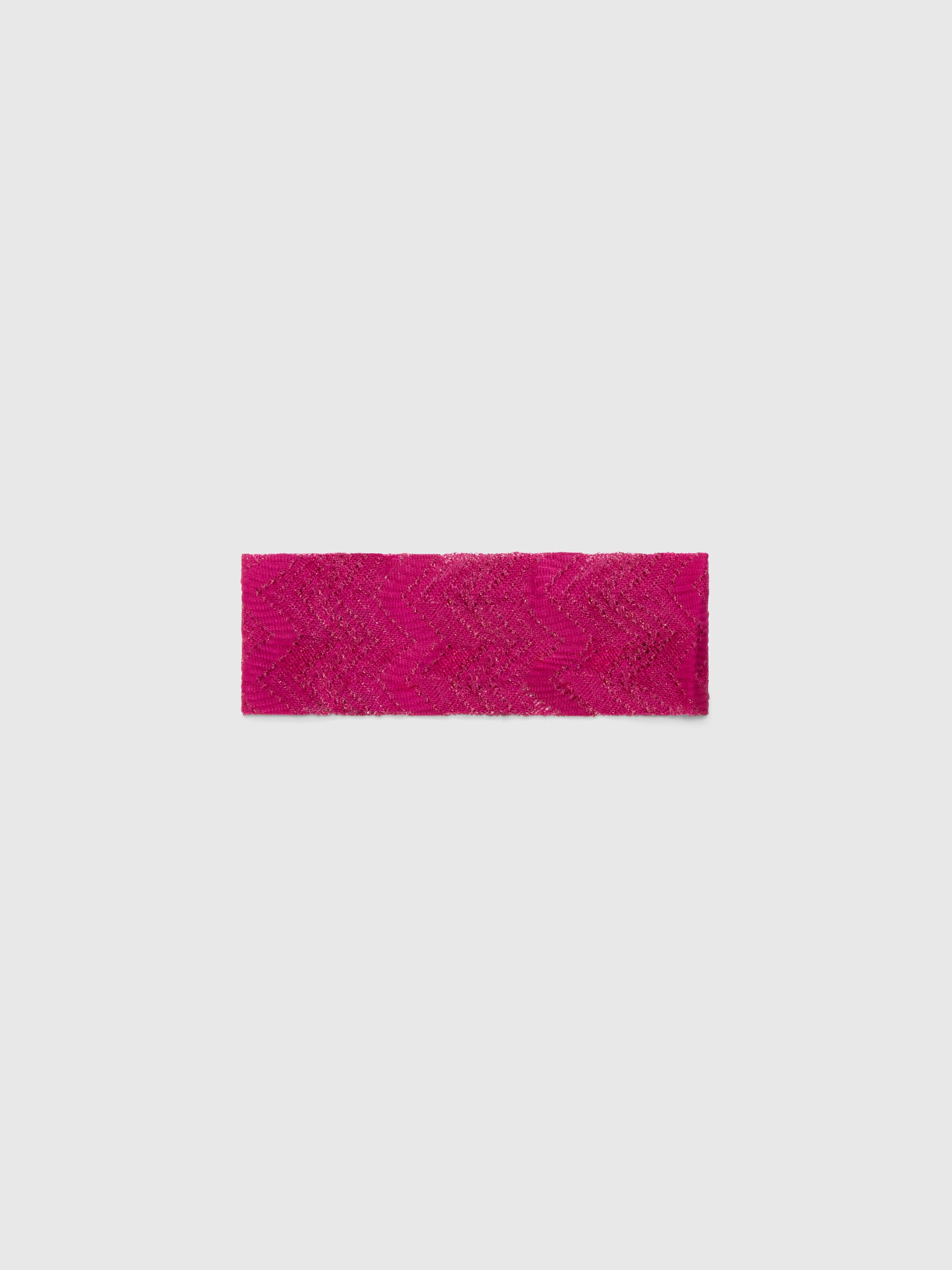 Fascia per capelli in viscosa e lamé, Fucsia - 0