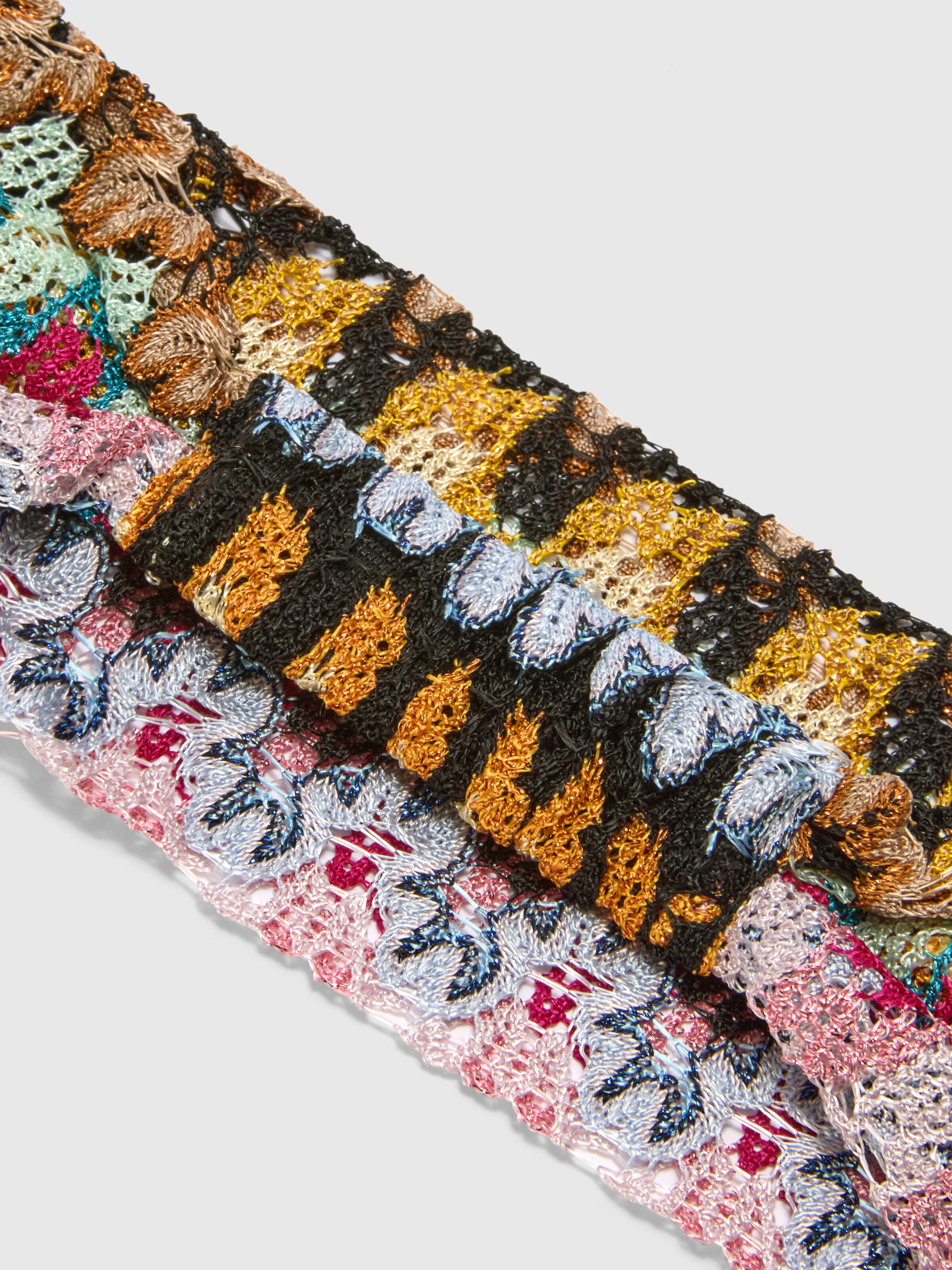 Viscose and Lamé Hairband, Multicoloured  - 1