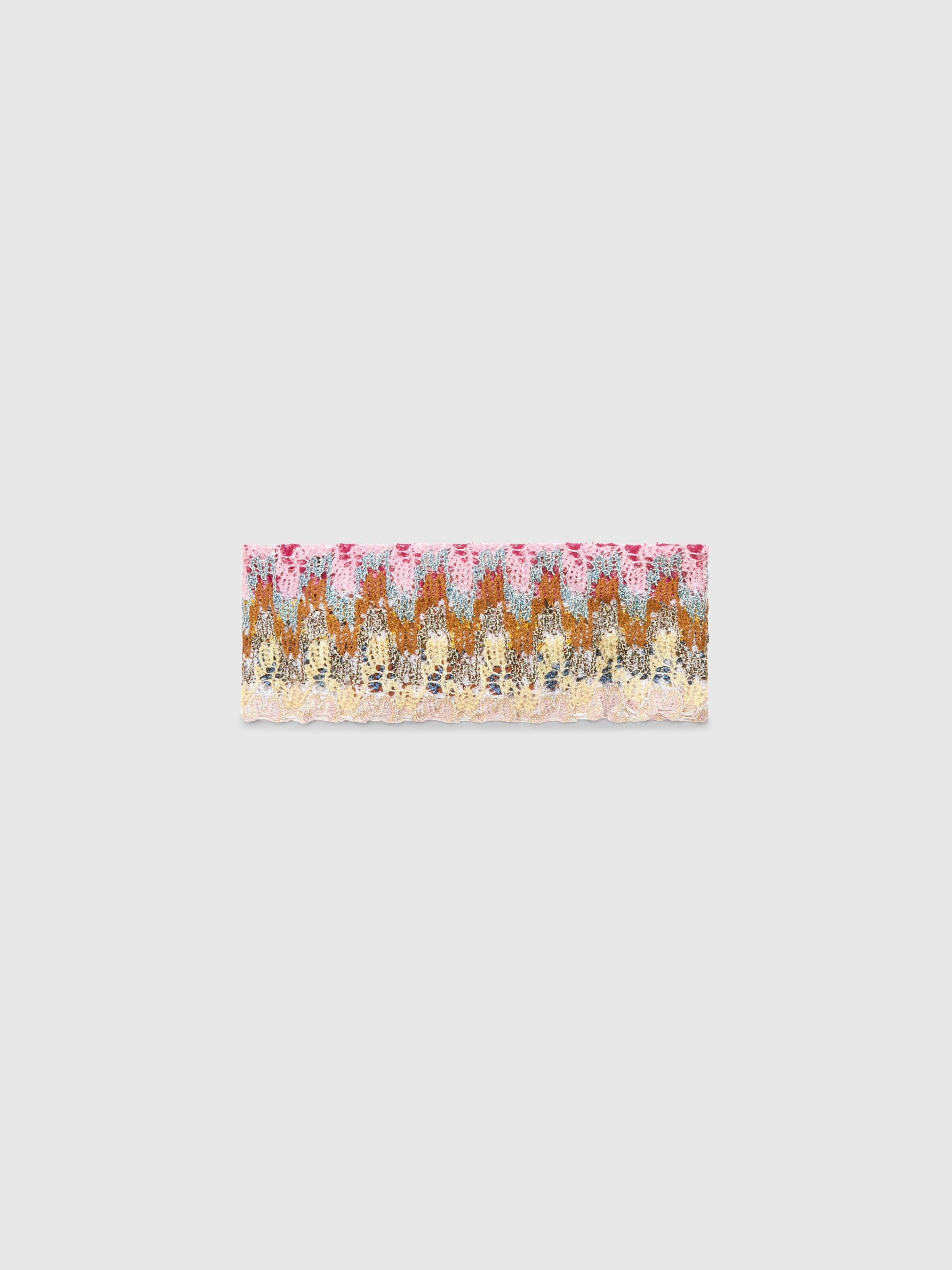 Viscose and Lamé Hairband, Multicoloured  - 0