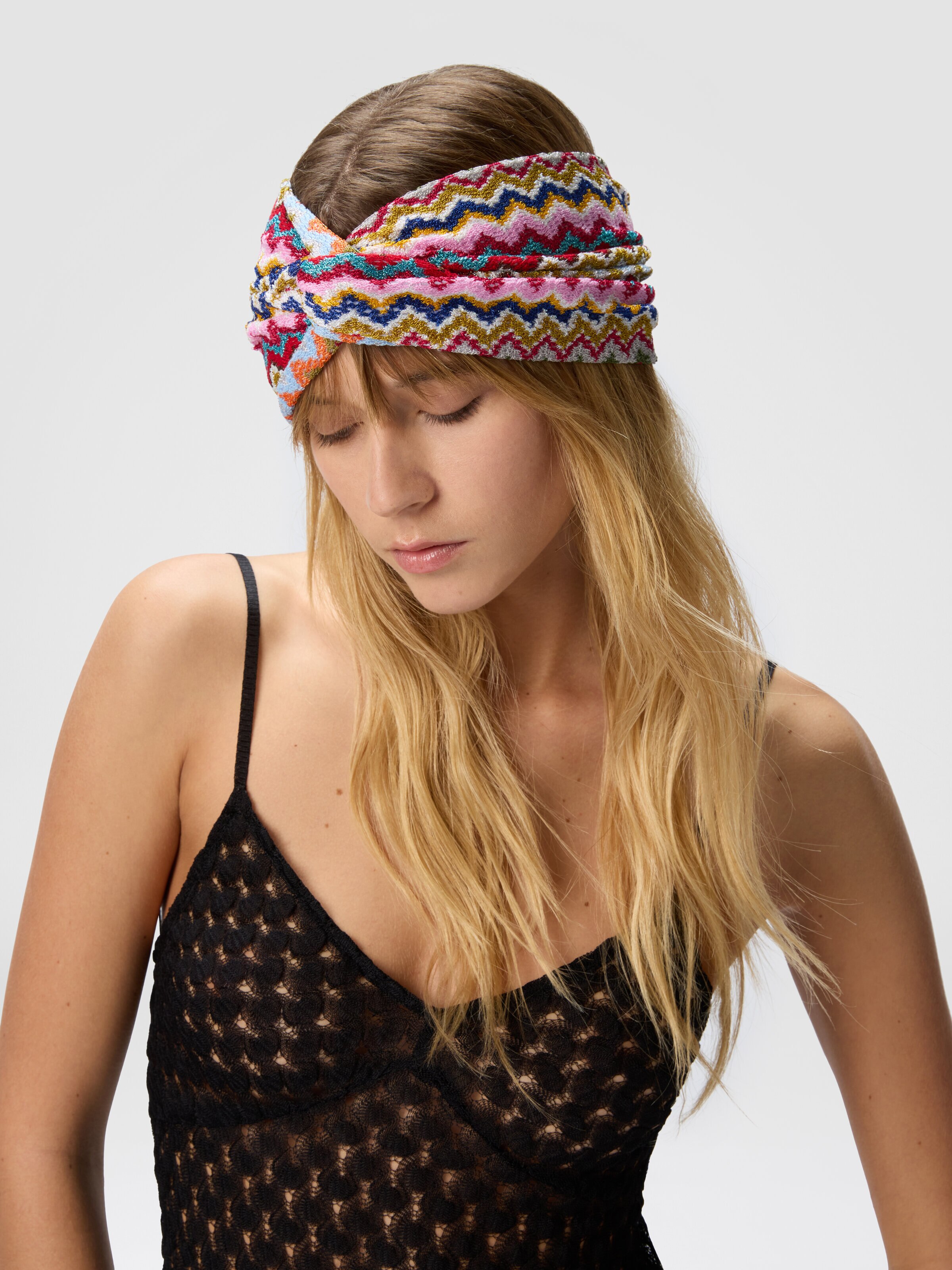 Wavy knit headband, Multicoloured  - 2